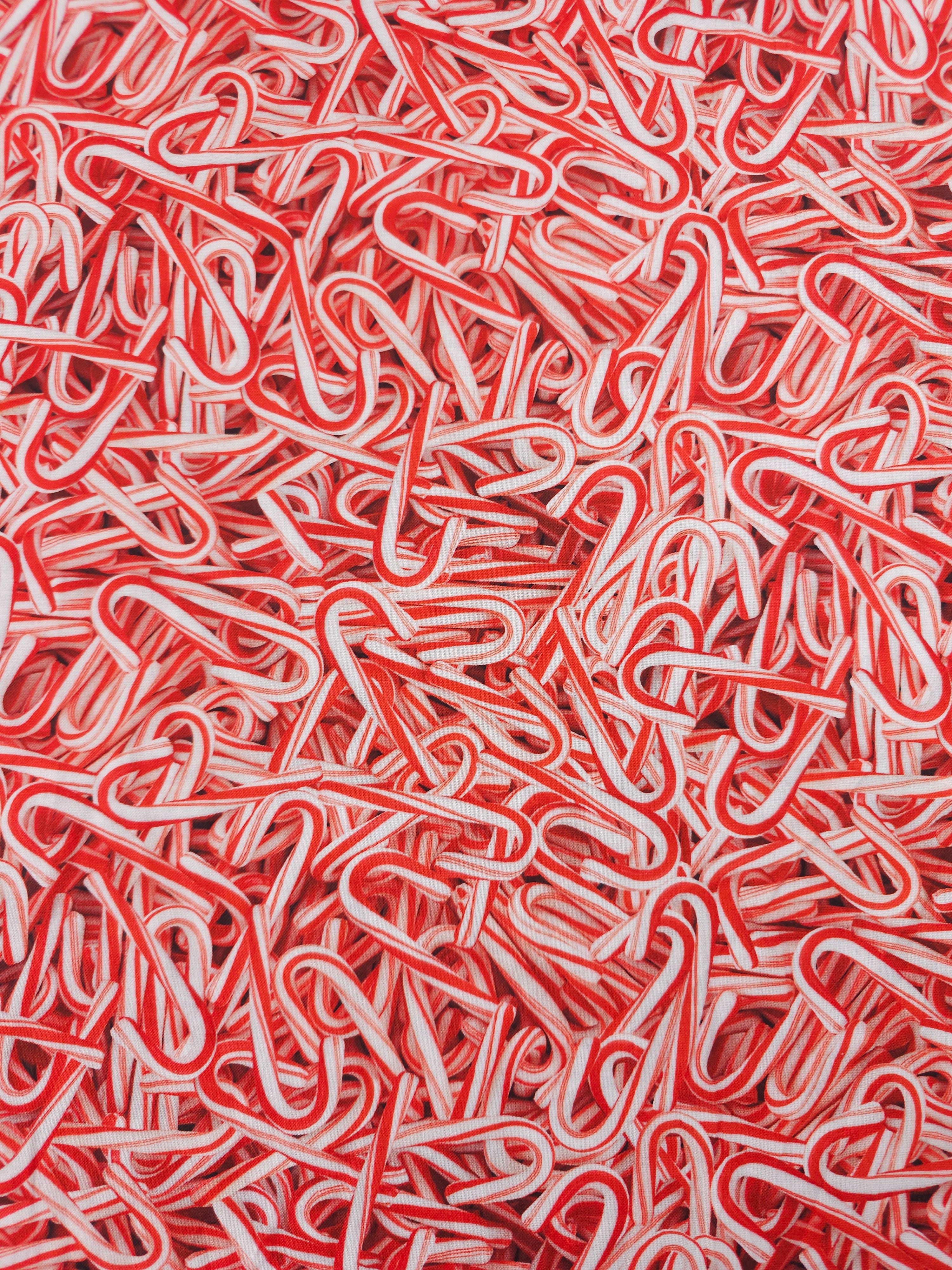 Red/White Candy Canes 100% Cotton