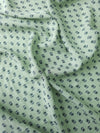Pale Green Ditsy Floral Viscose Challis