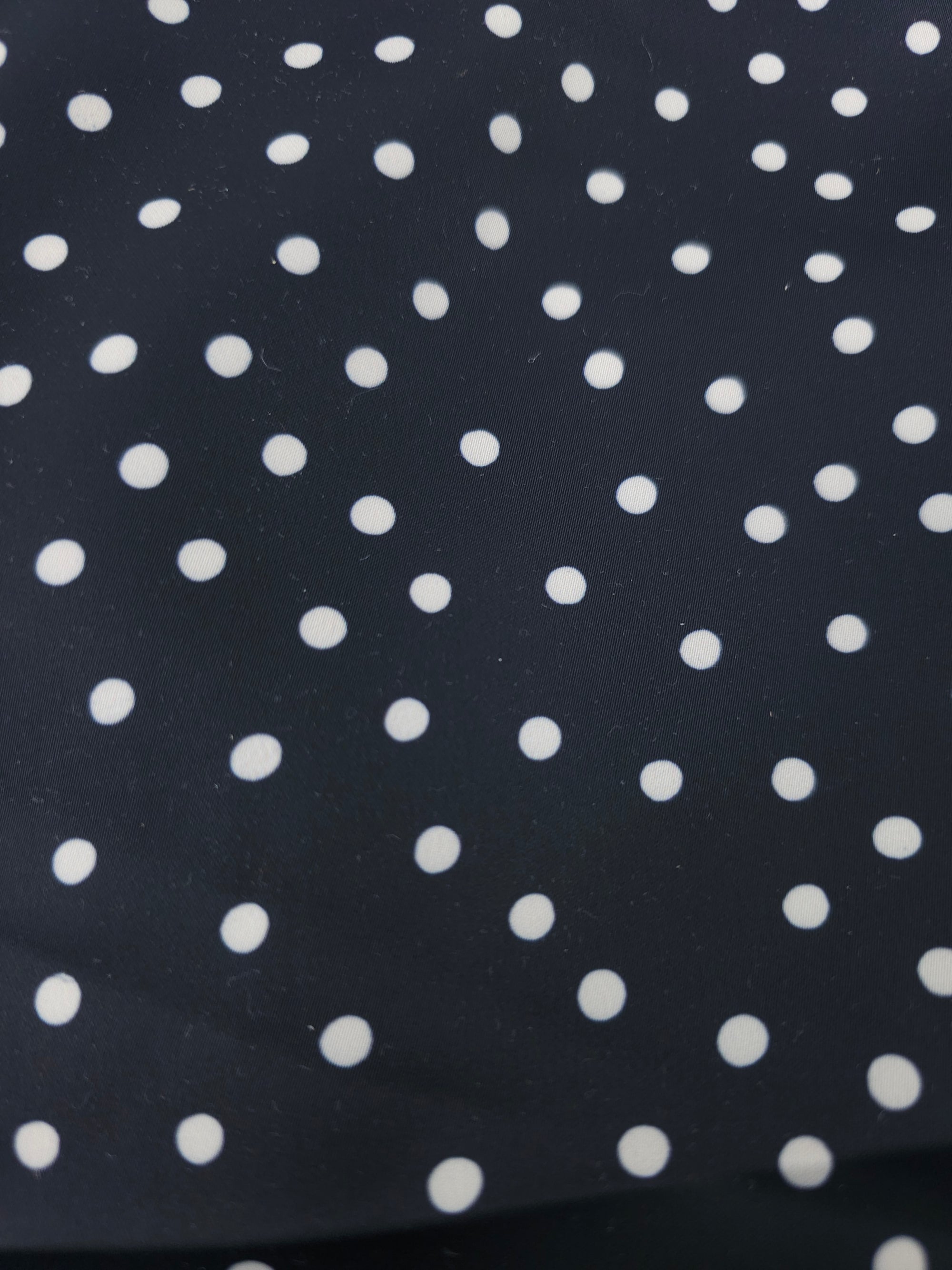 Black polka Polysatin- 2m piece