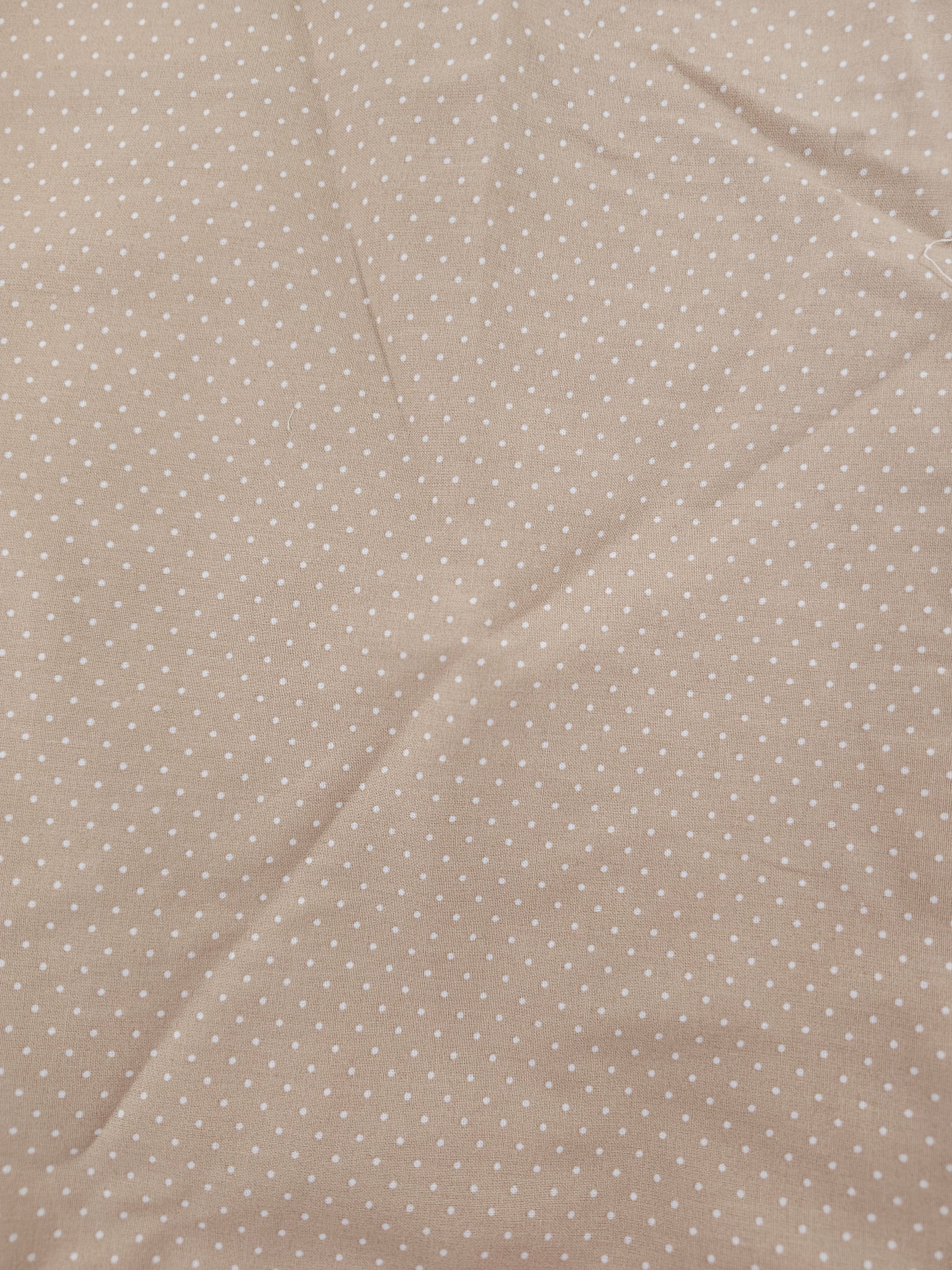 Beige polka dot Cotton- 3.6m piece
