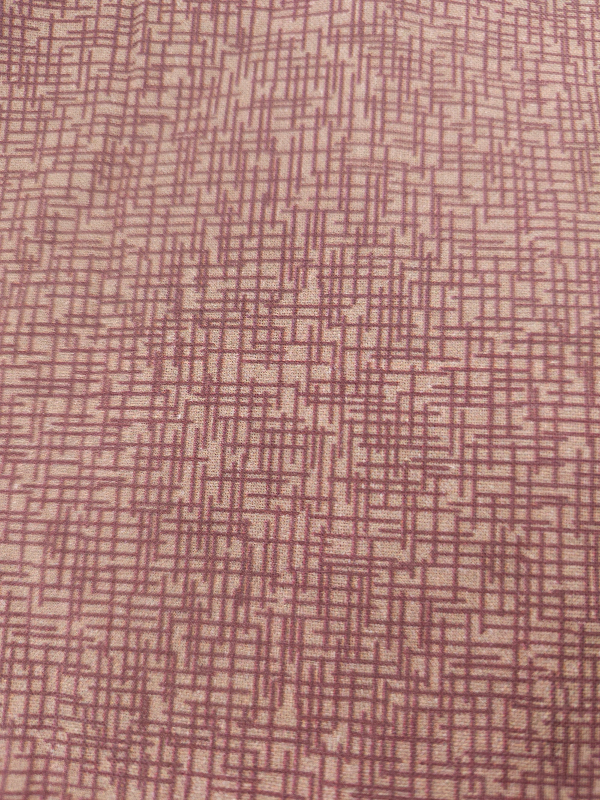 Burnt sienna cross hatch Cotton- 3.4m piece