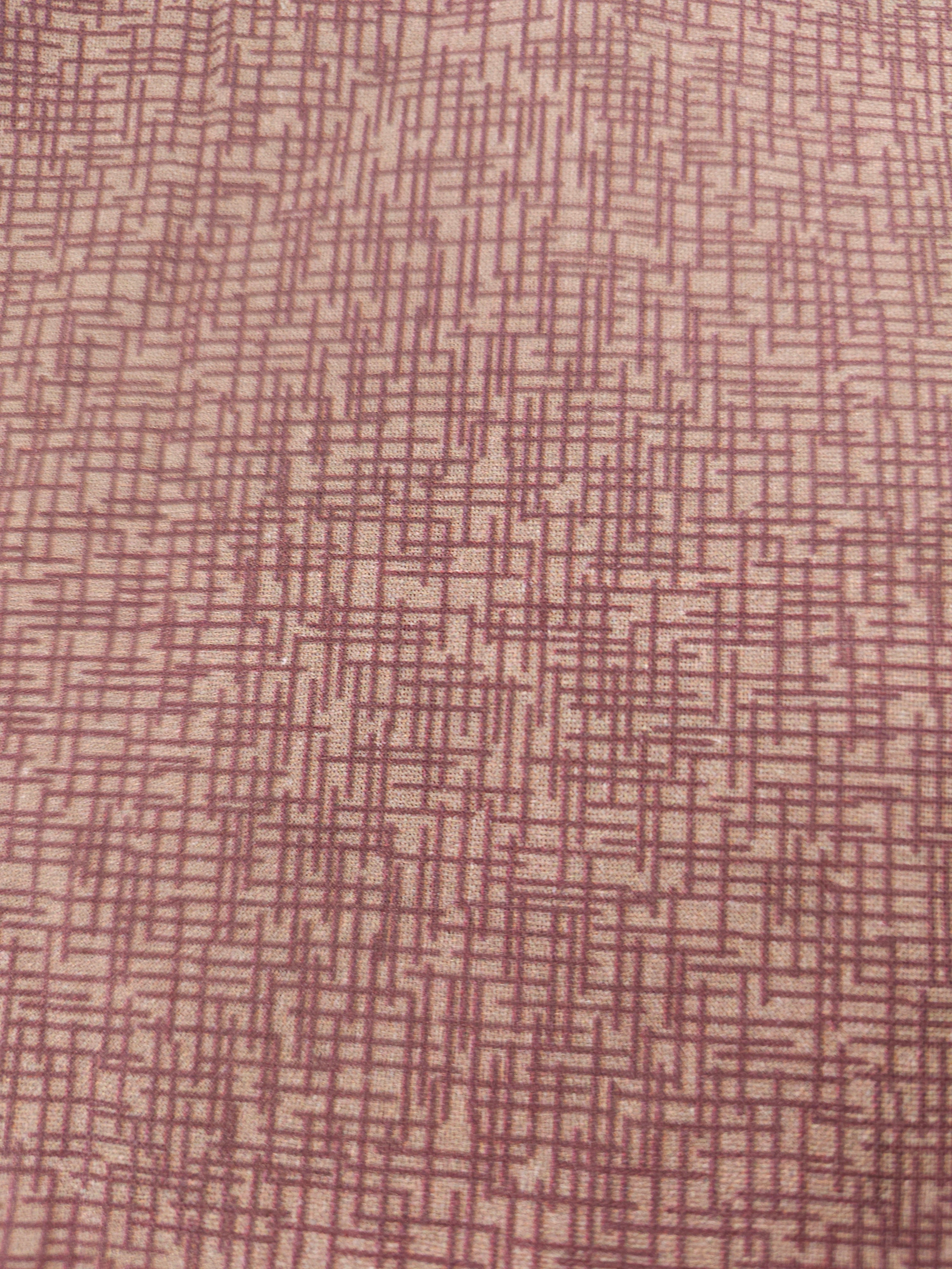Burnt sienna cross hatch Cotton- 3.4m piece