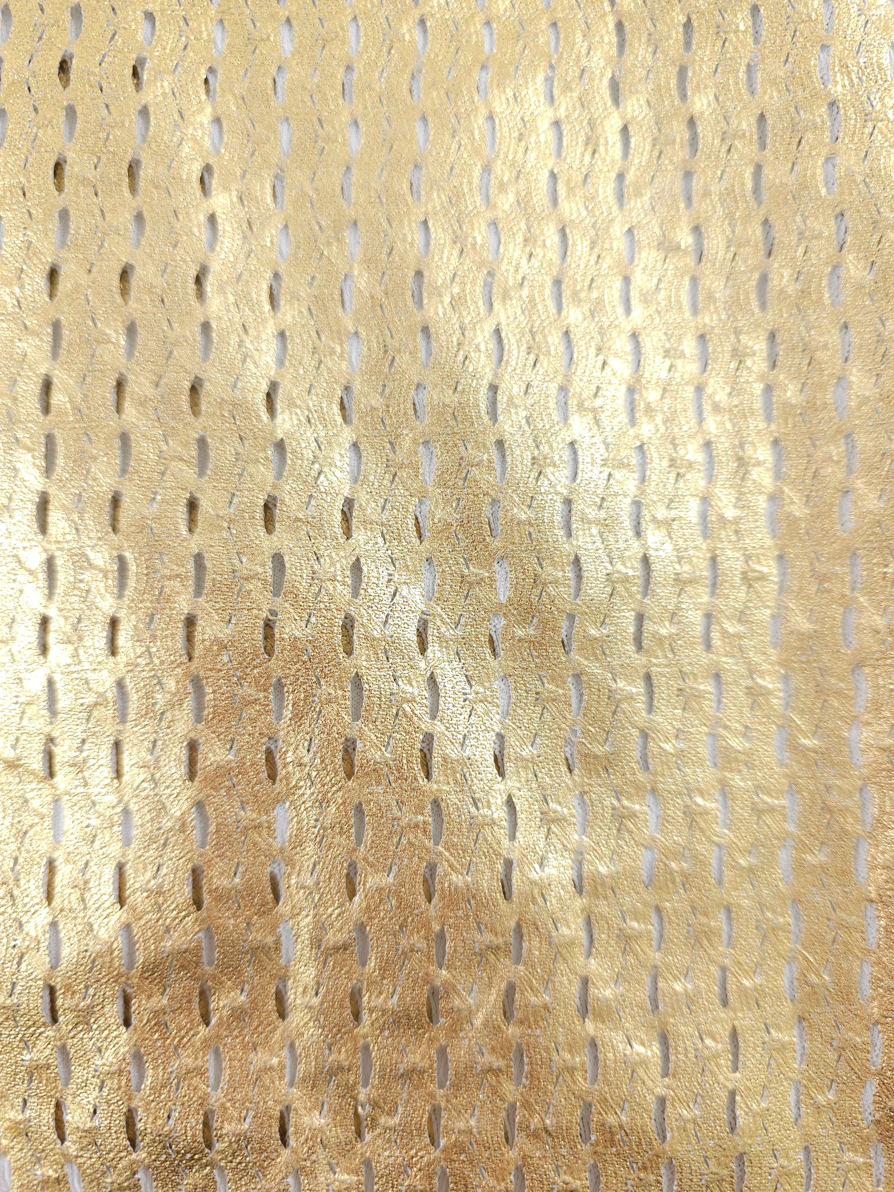 Gold cut outs fabric- 2m piece