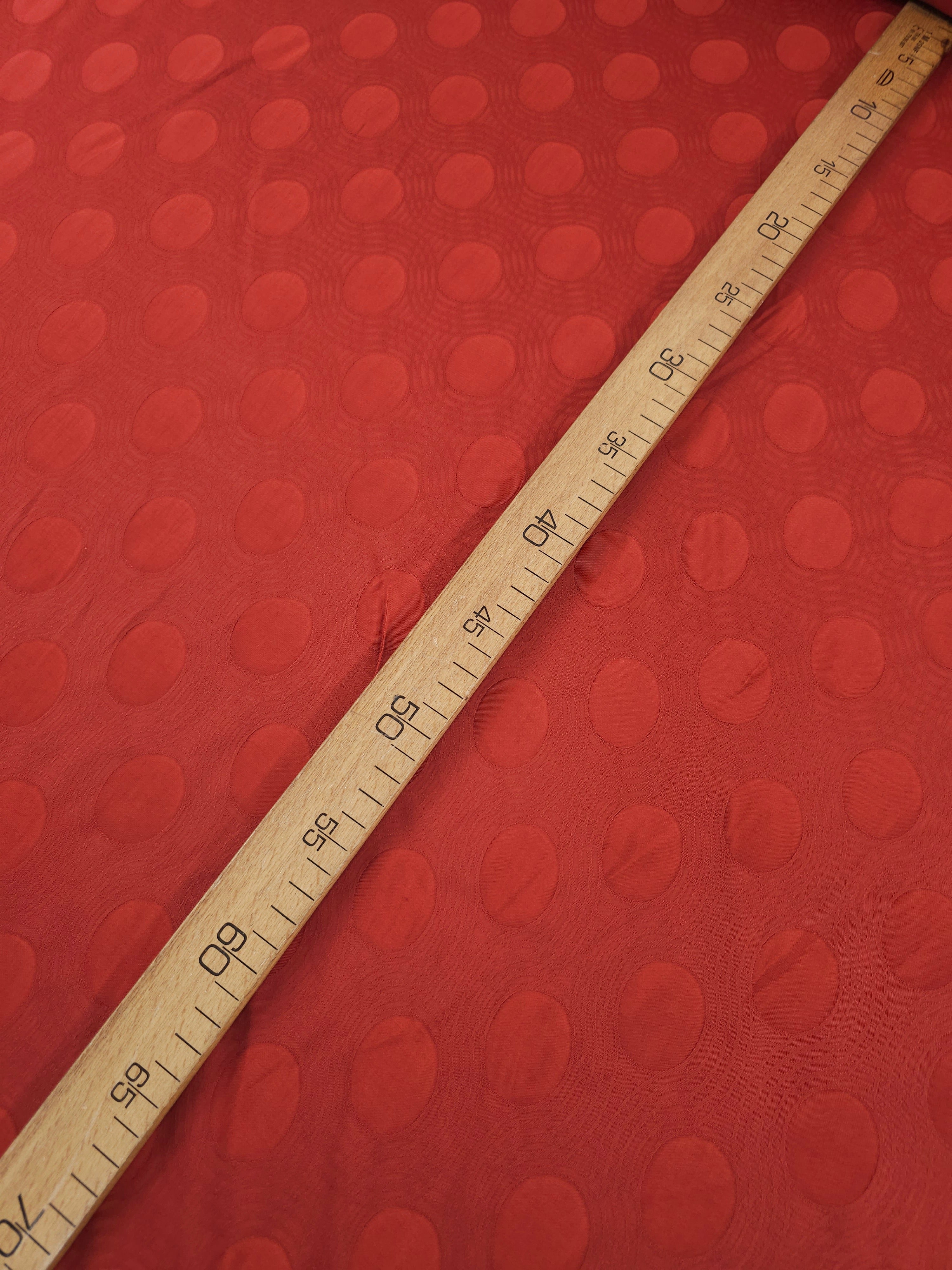 Rustic Brick Circle Chain Satin Jacquard