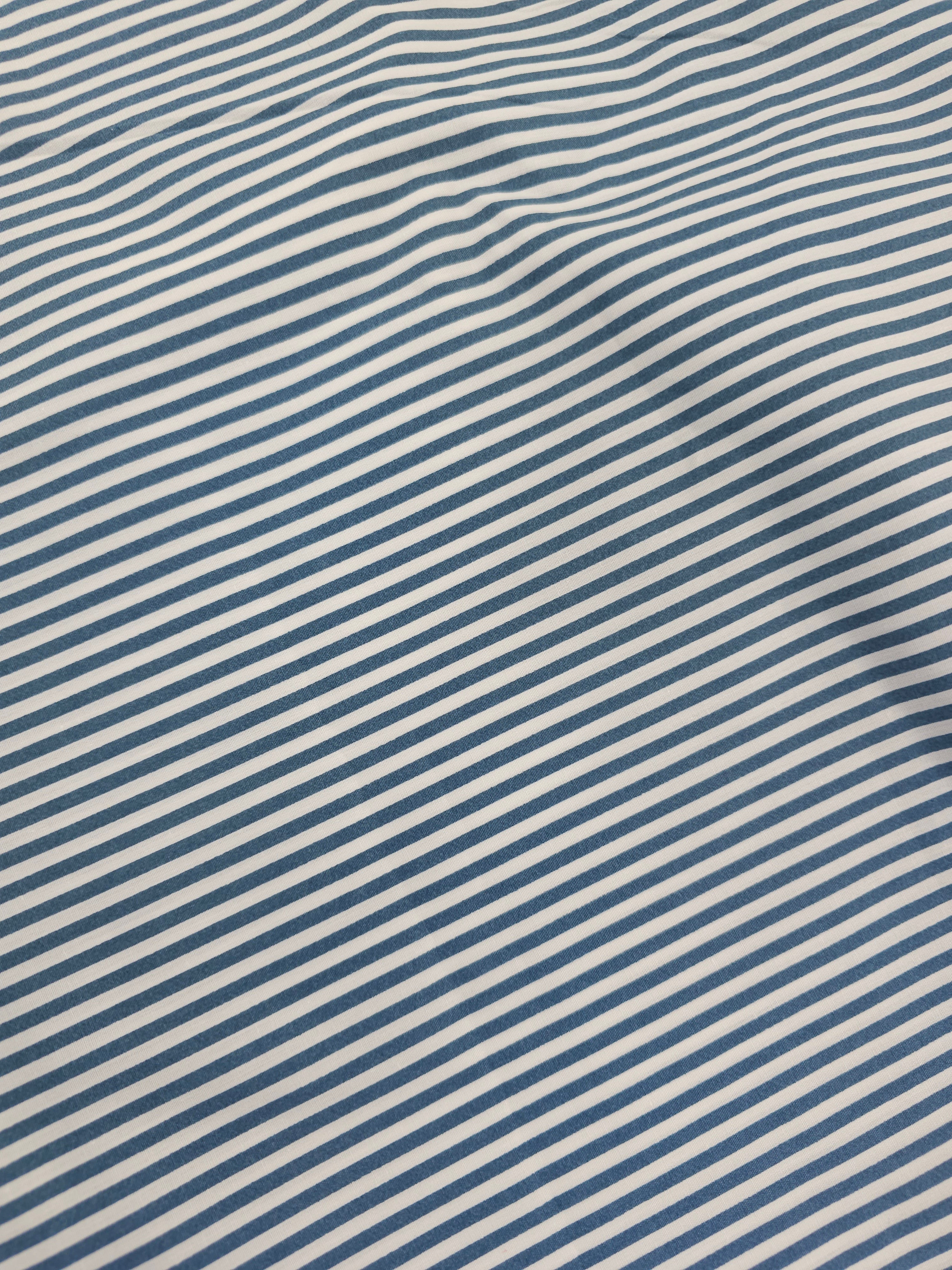 Navy stripe Cotton- 1.2m piece