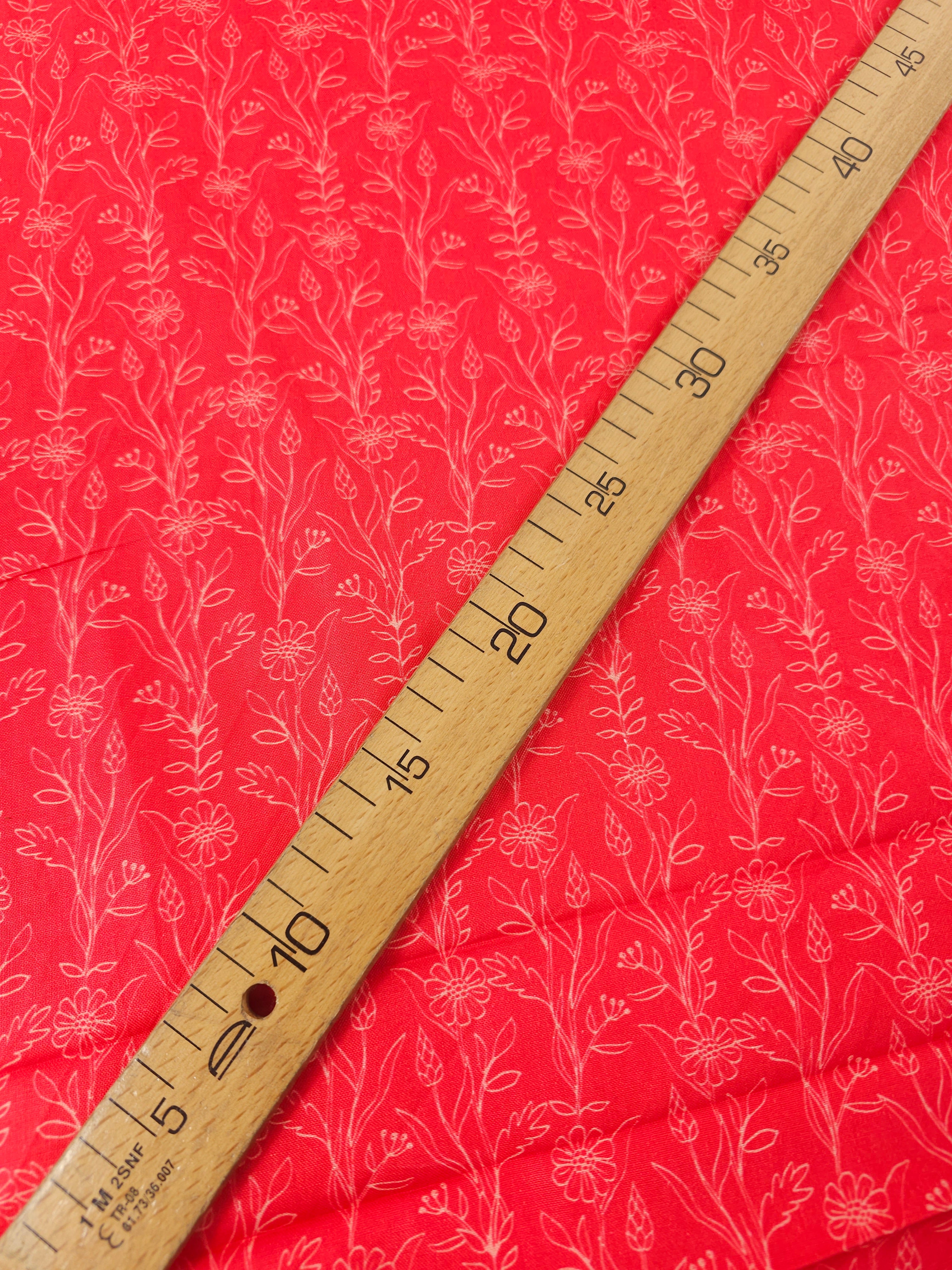 Red Sketch Flower Twine 100% Cotton