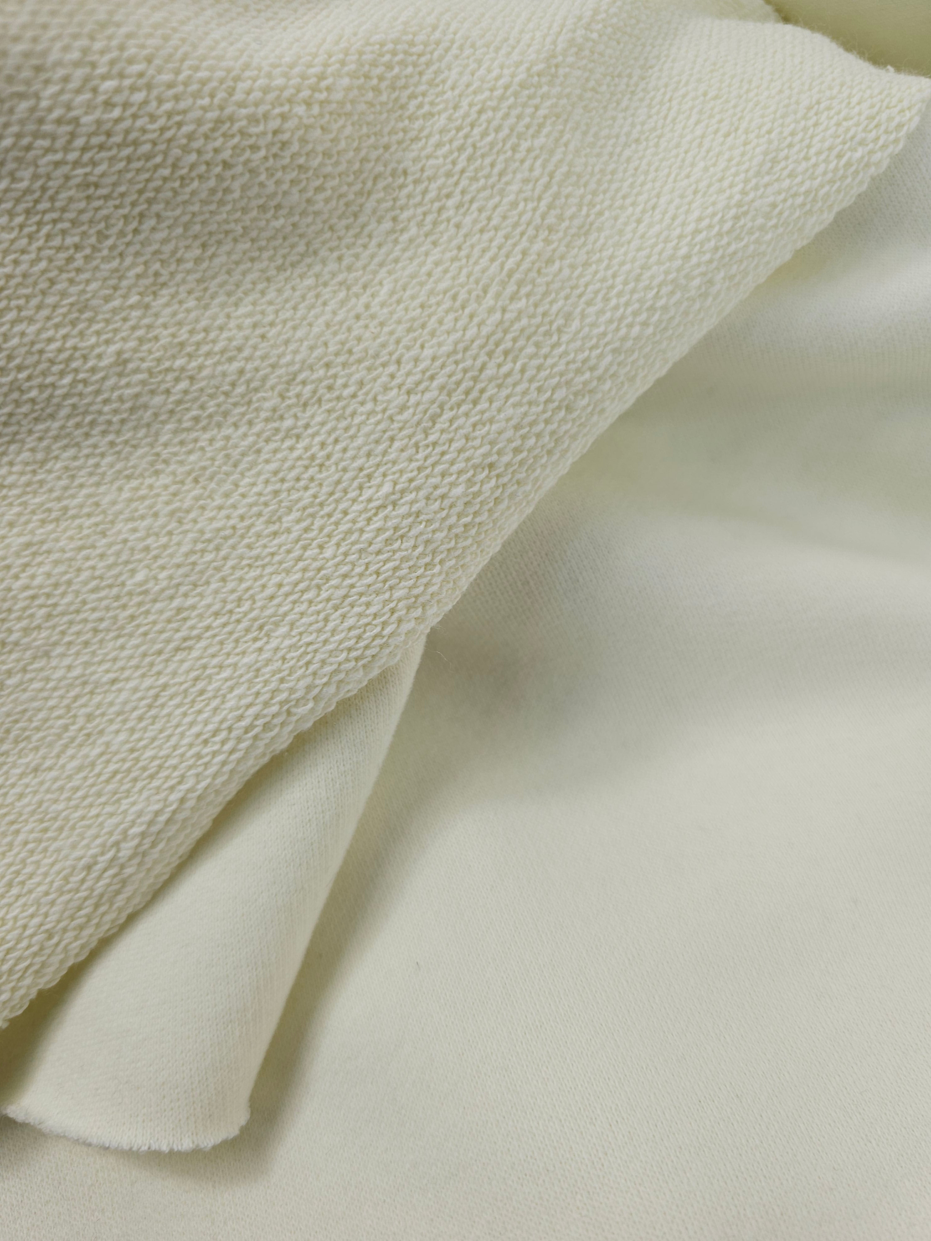 Pale Creamy Yellow Loopback Terry