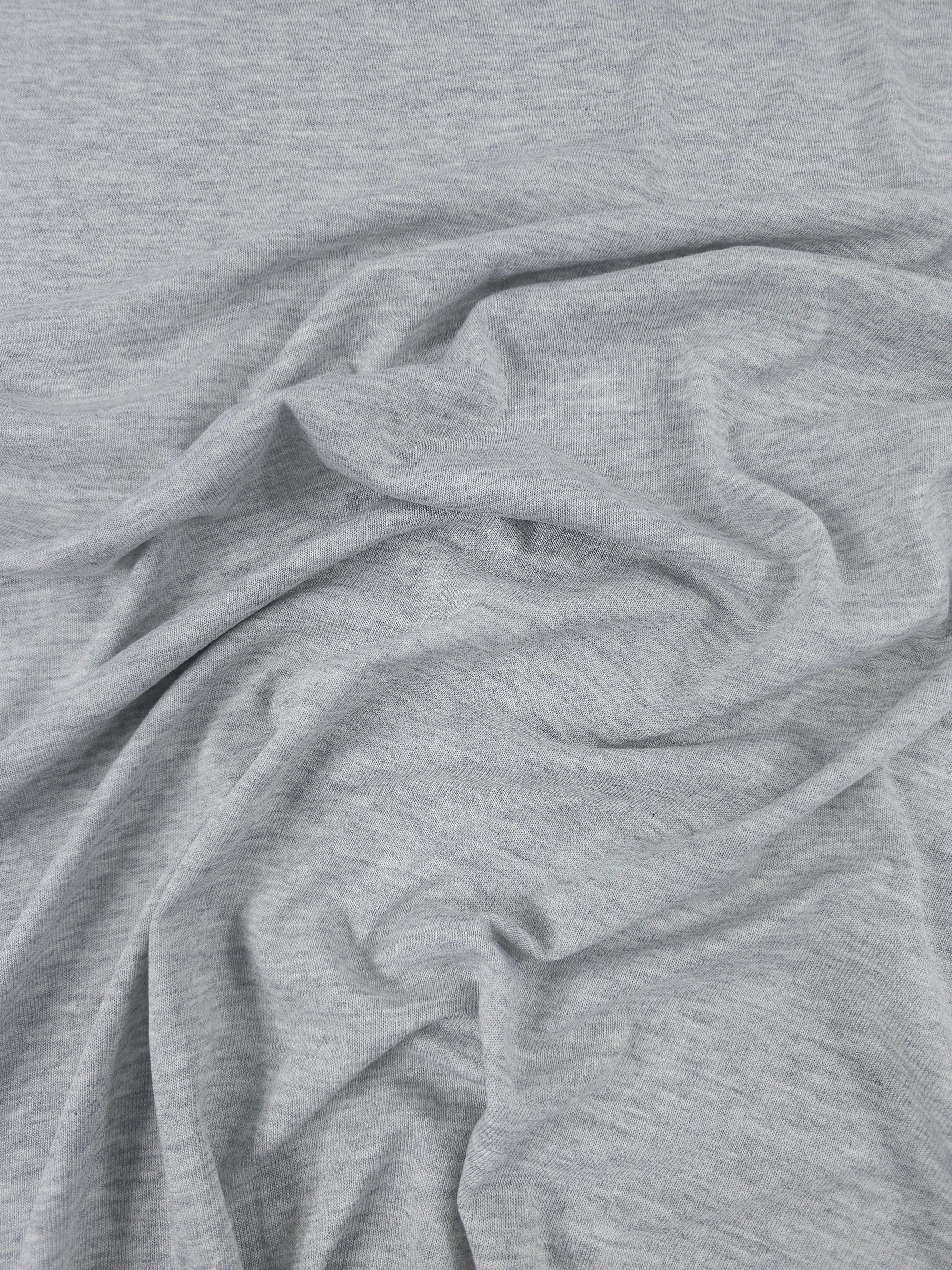 Light Grey Marl Cotton Jersey