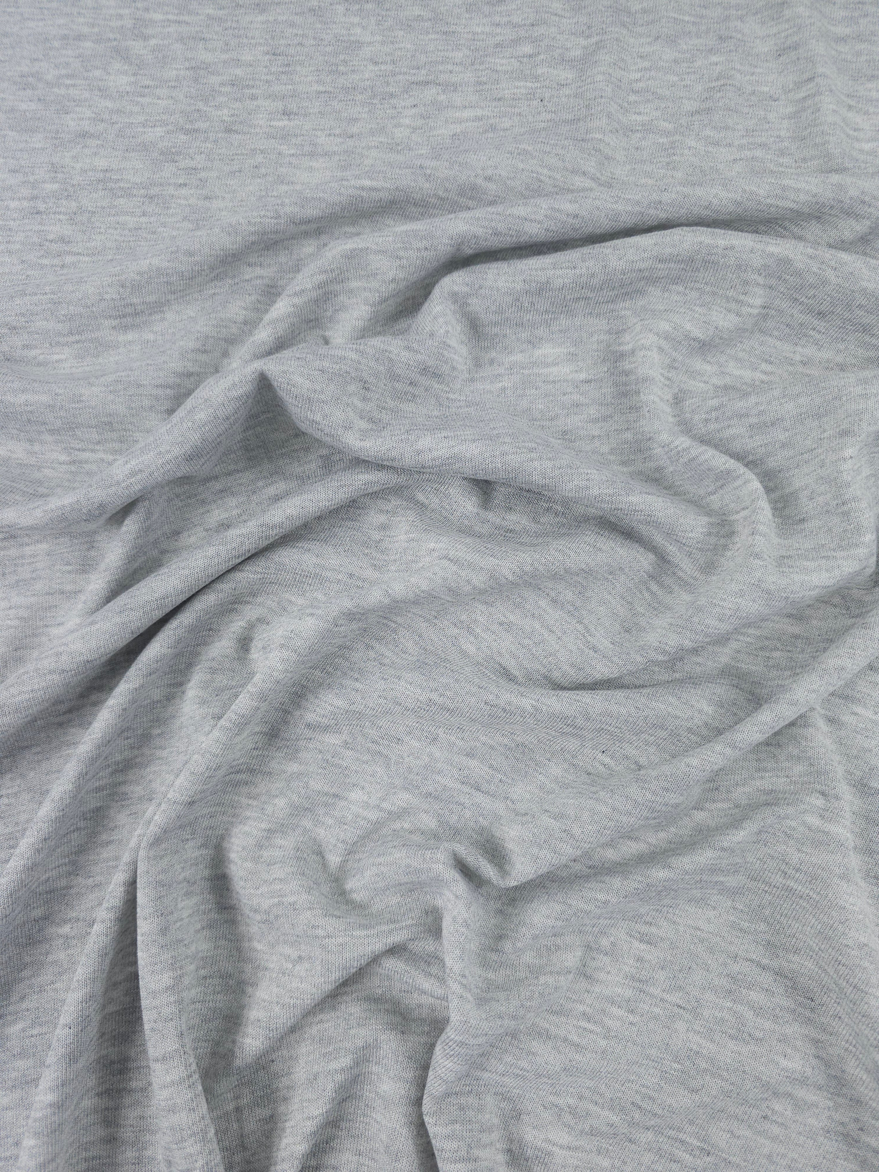 Light Grey Marl Cotton Jersey