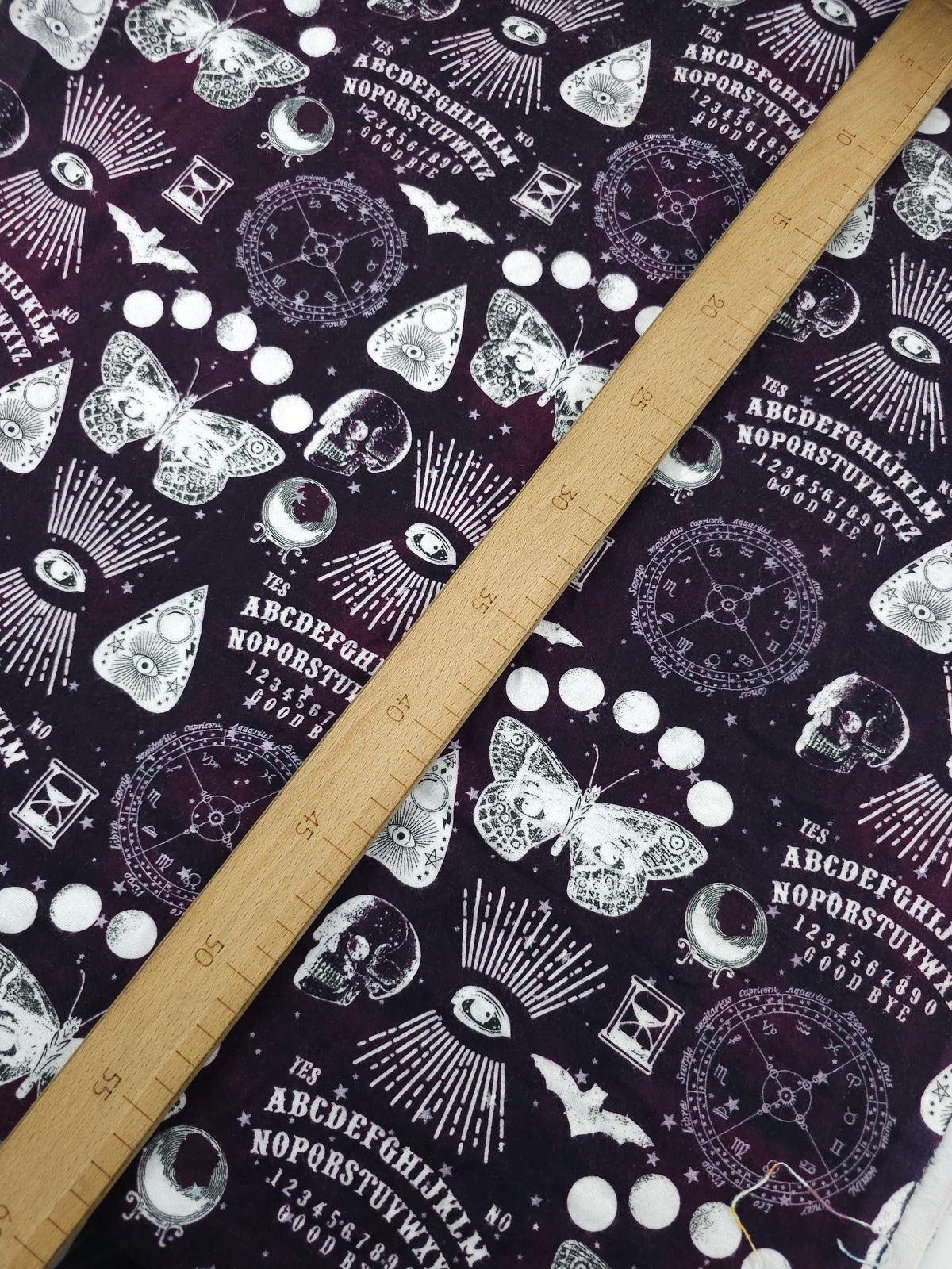 Midnight Purple Fortune Teller Lightweight Flannel Cotton - Joann