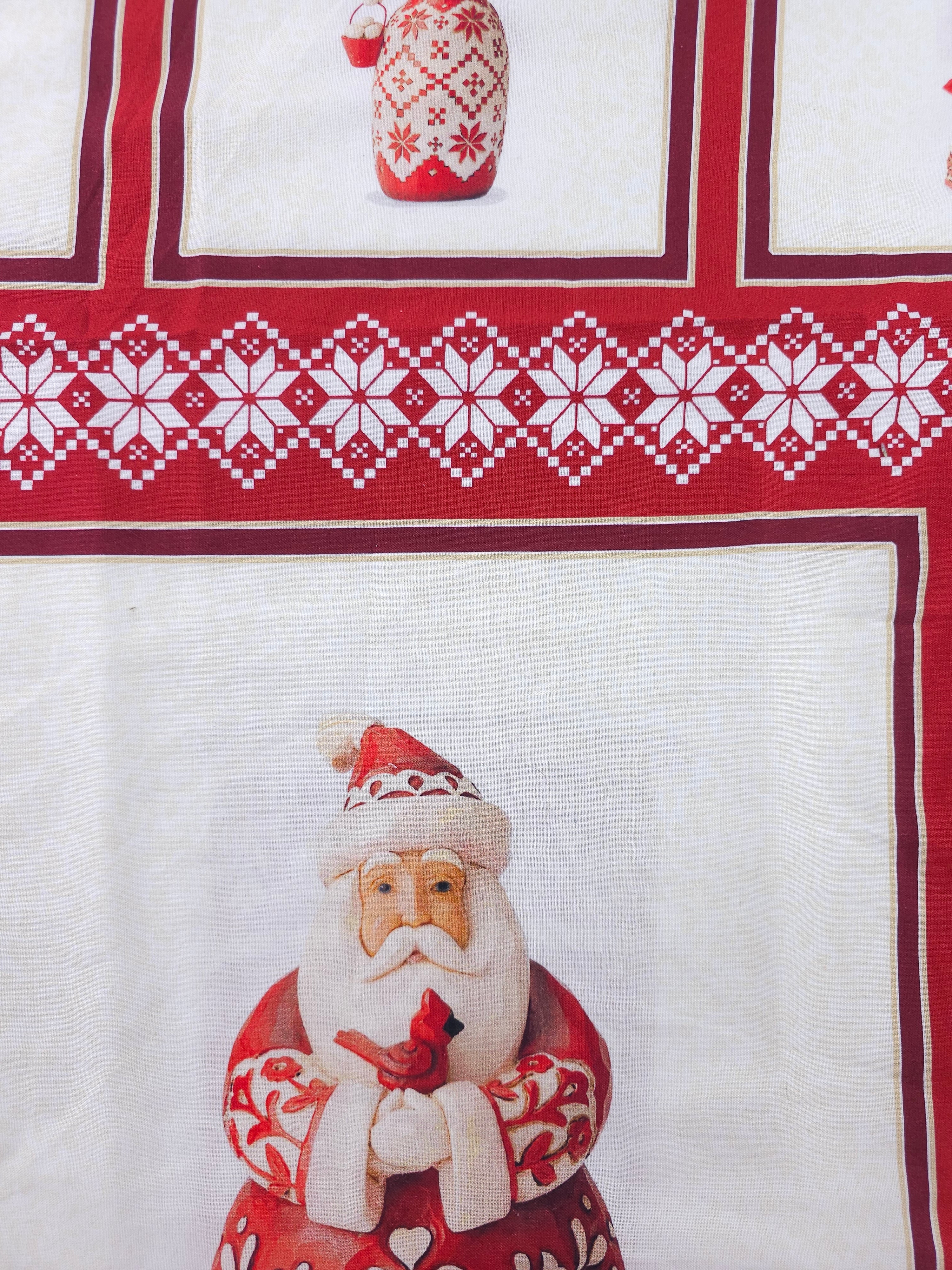 Santa Cotton Panel- 1m