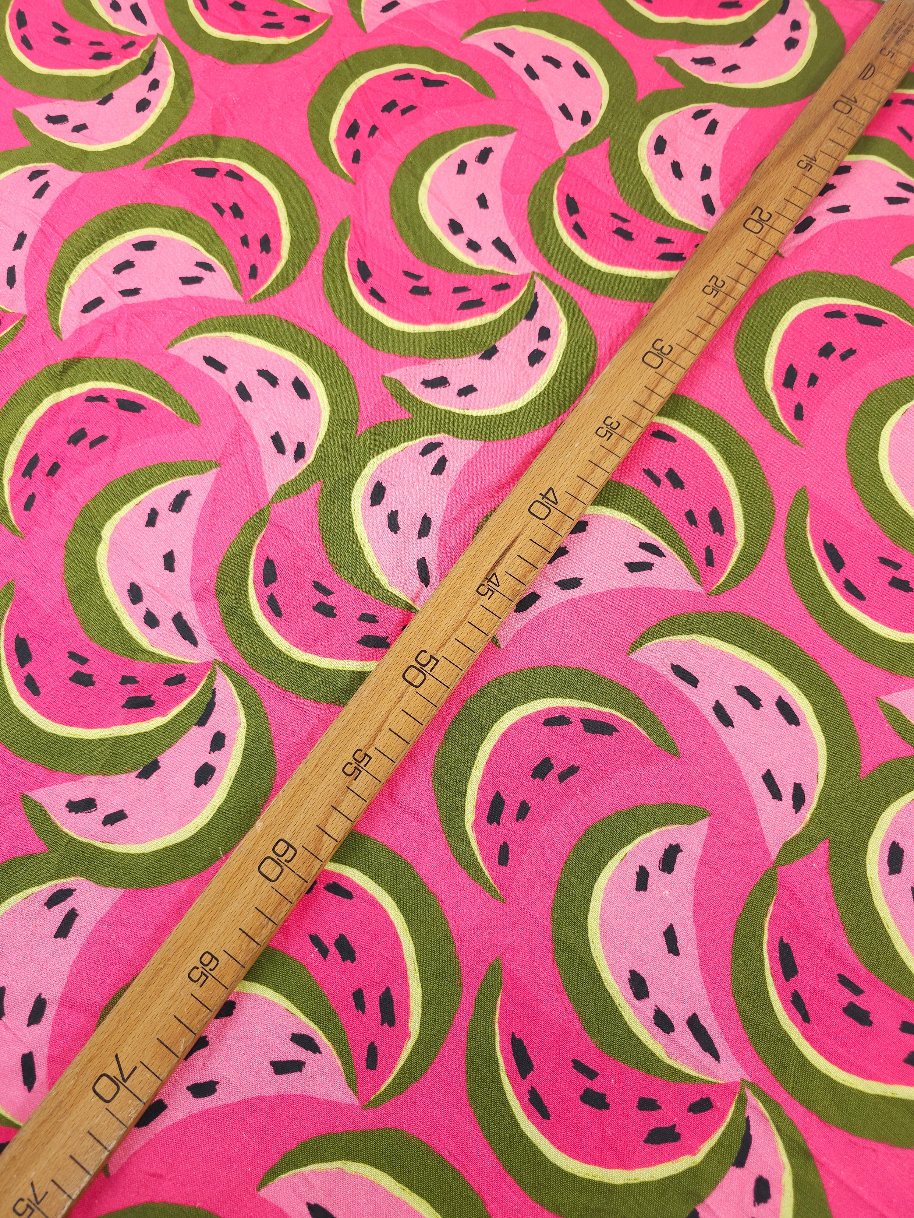 Pink Watermelon Viscose Linen