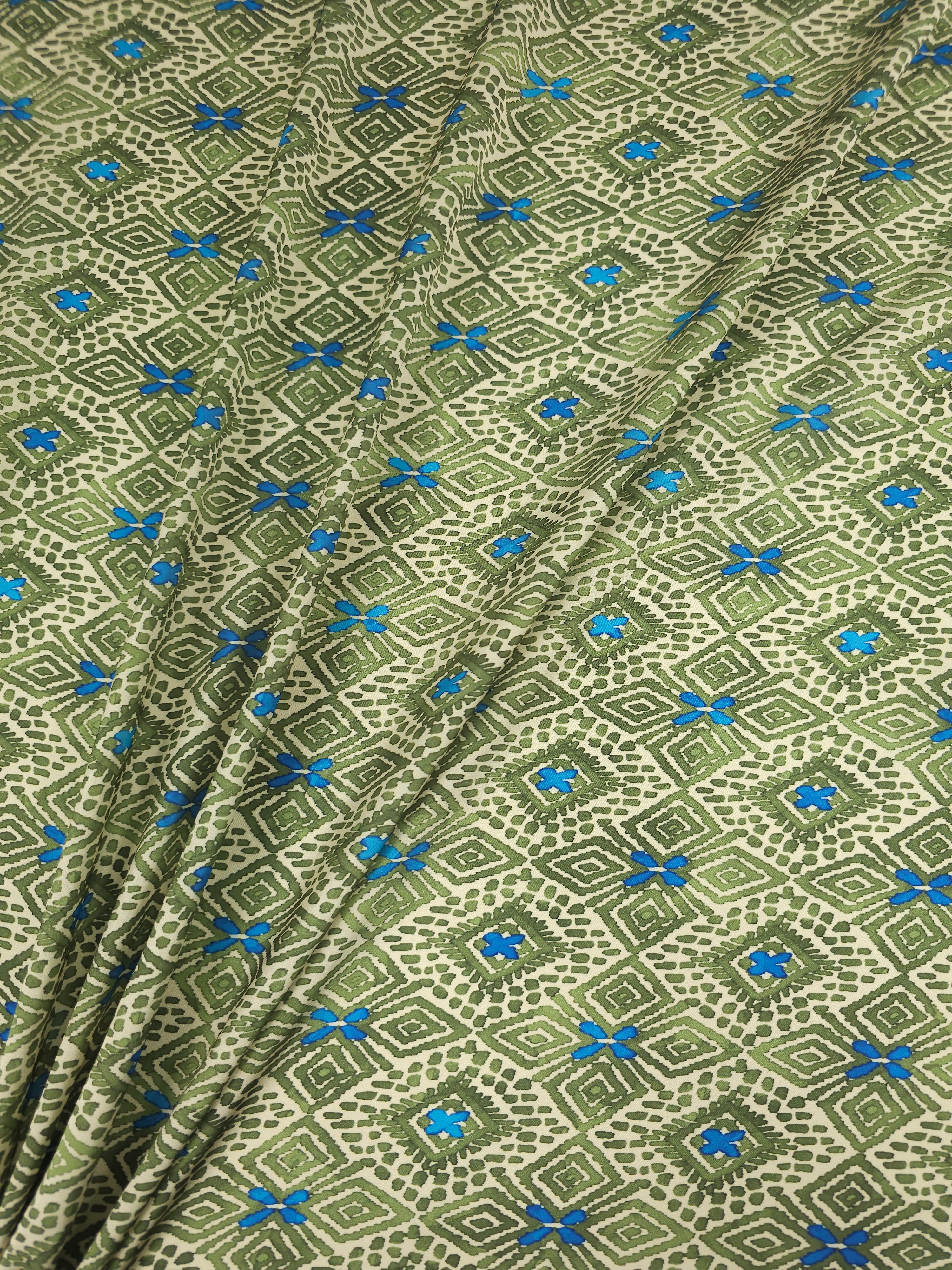 Pistachio Green Vintage Diamond Satin