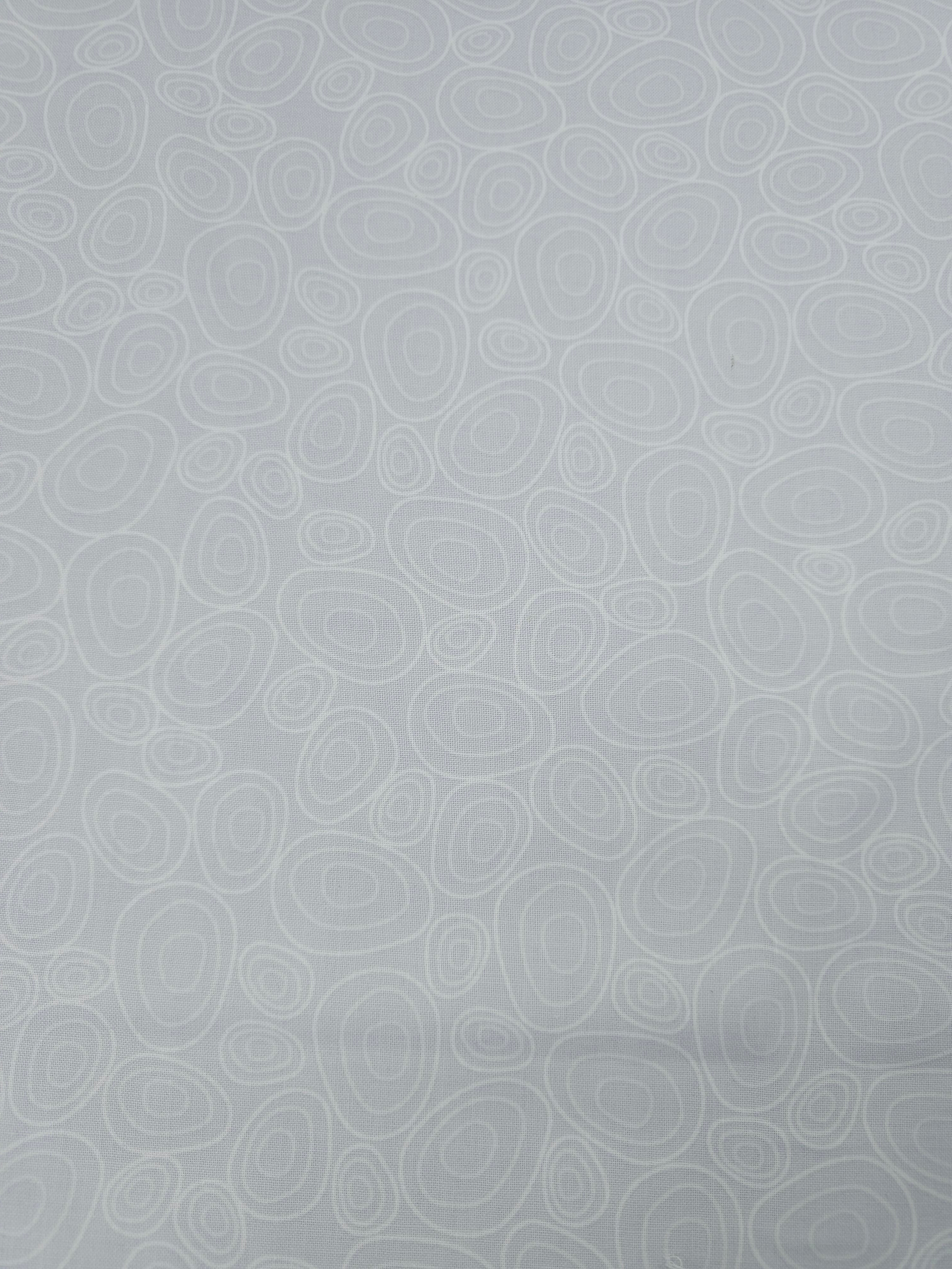 White Pebble Doodle 100% Cotton