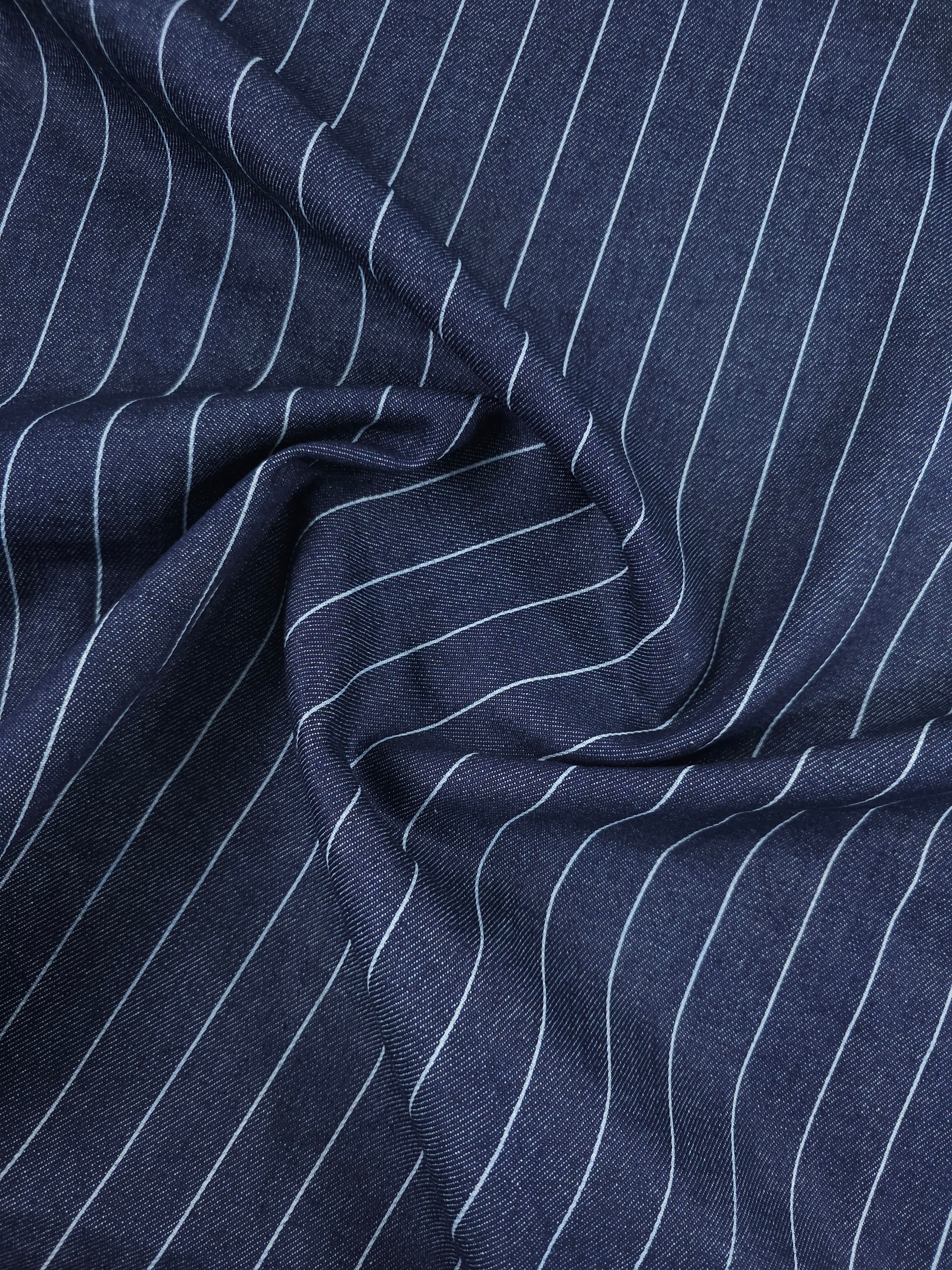 Navy/Light Blue Stripe Denim