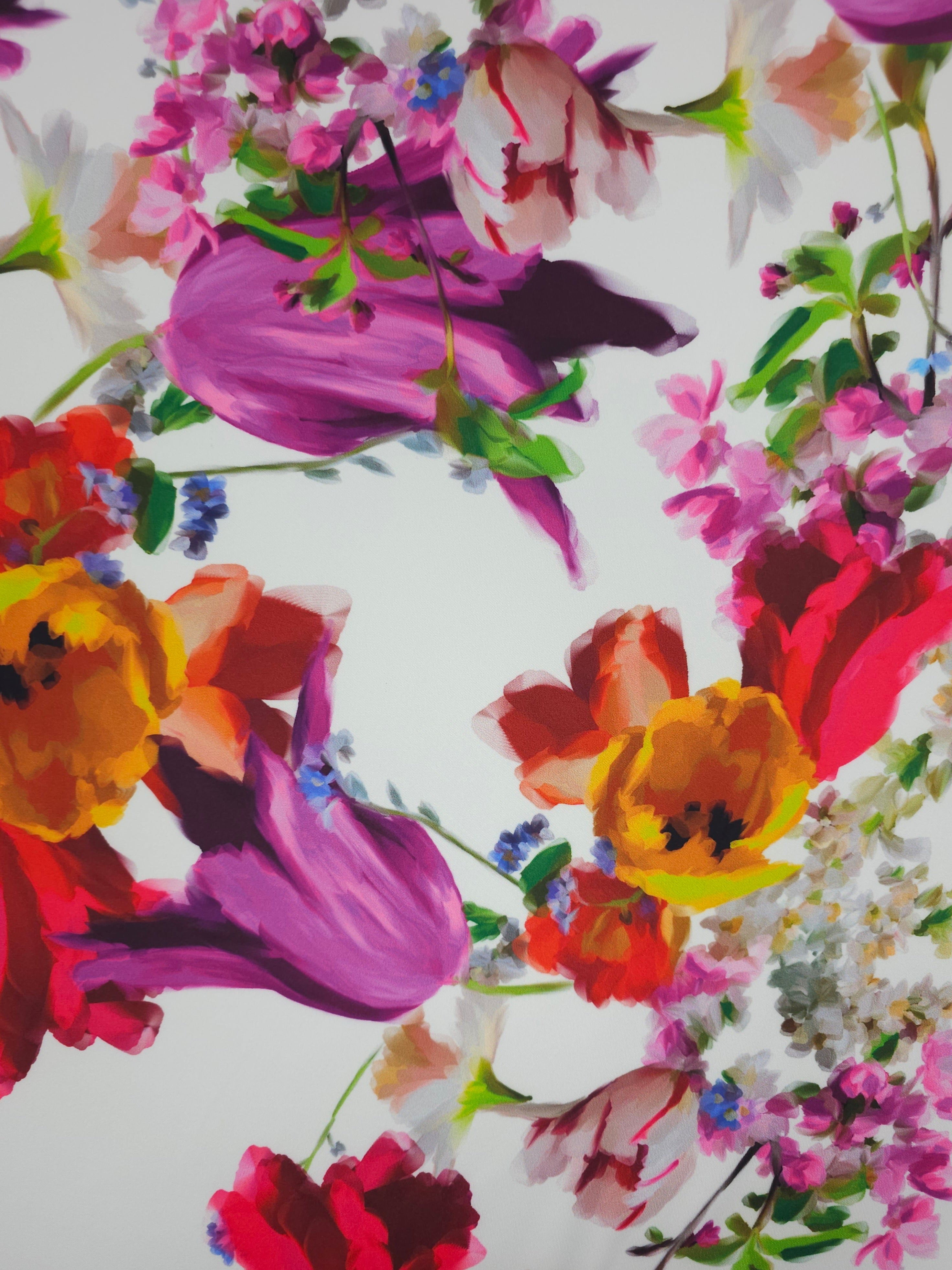 Tulip Blossom Watercolour Scuba