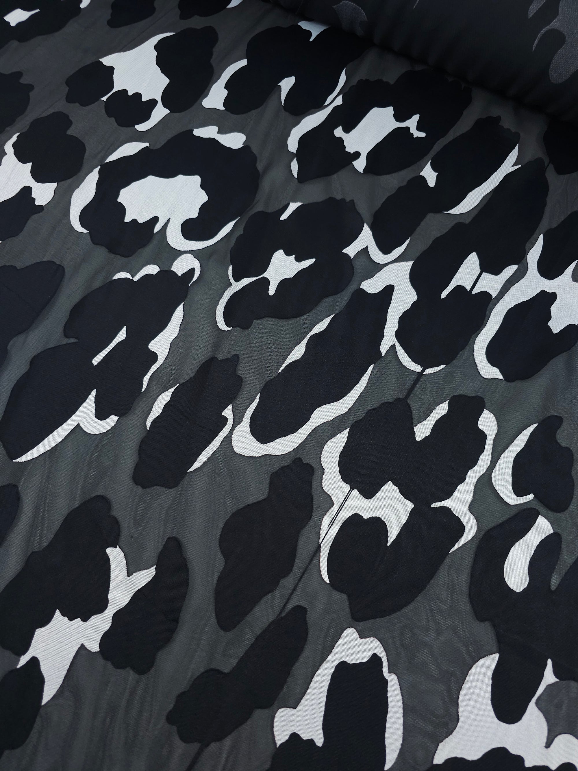 Black Leopard Jacquard
