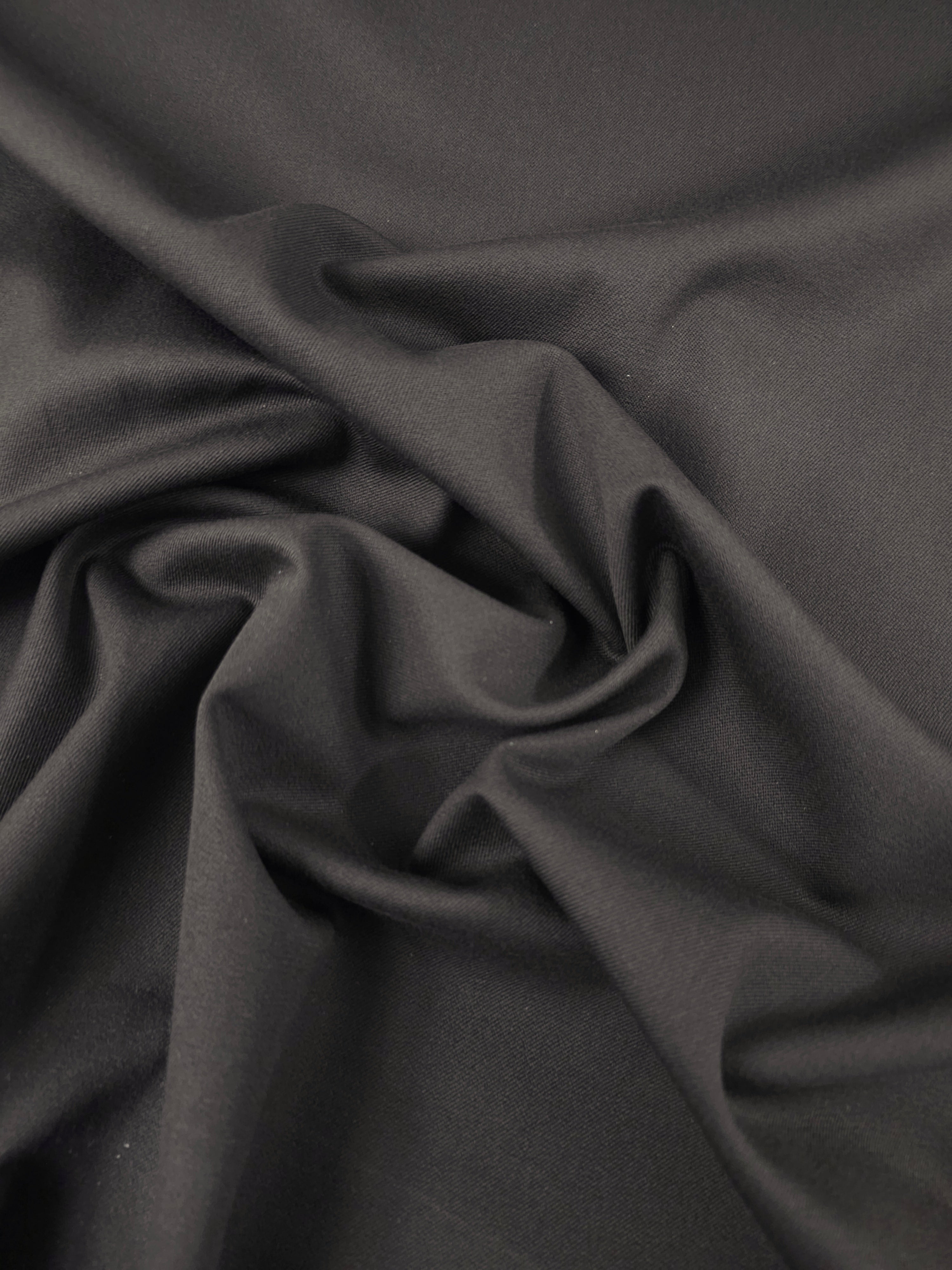 Ultra Dark Brown Stretch Cotton Twill