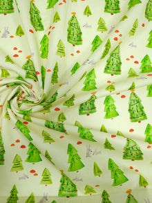  Pale Yellow Christmas Tree 100% Cotton