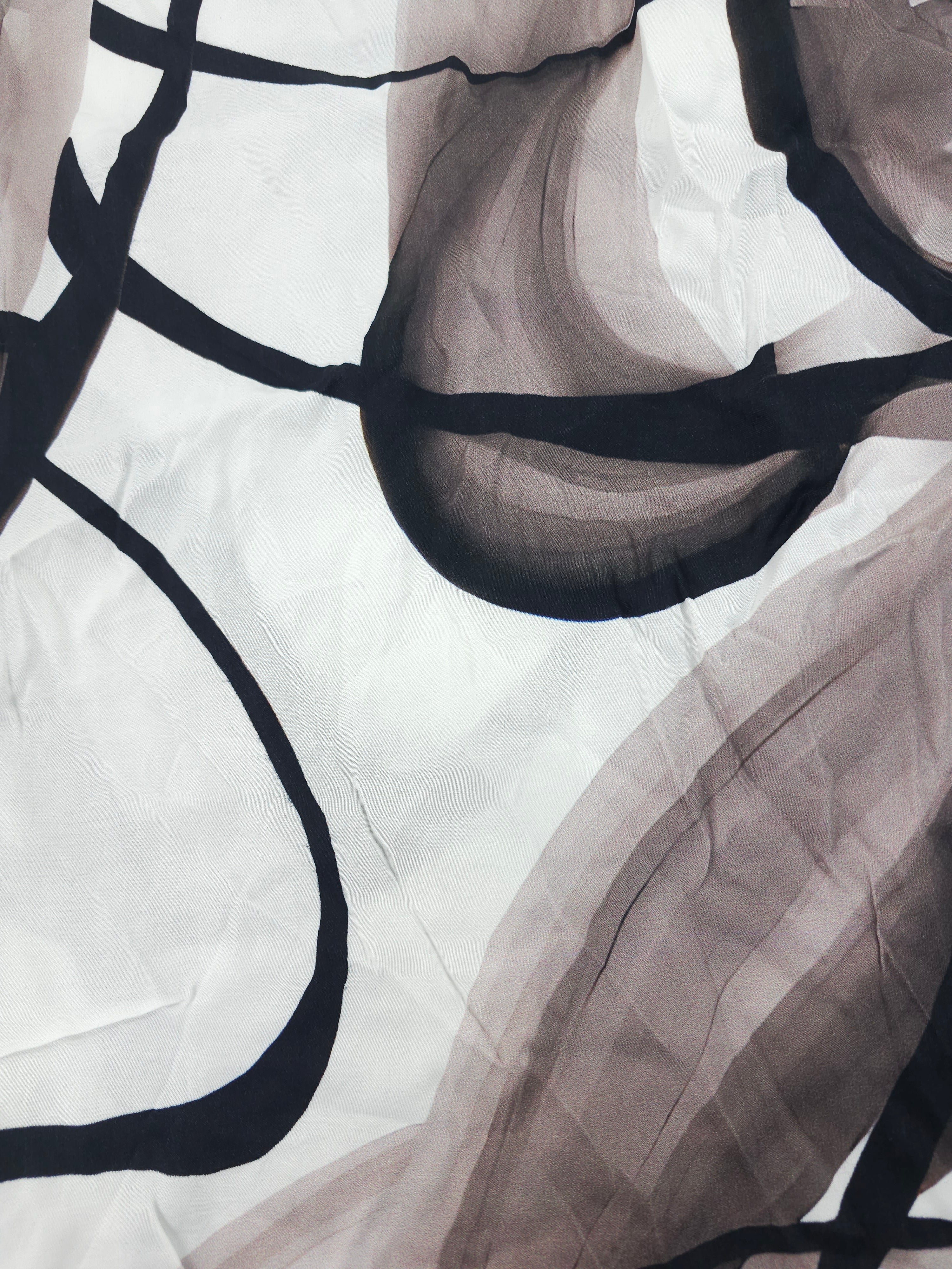 Smoky swirl Viscose sateen- 1.8m piece