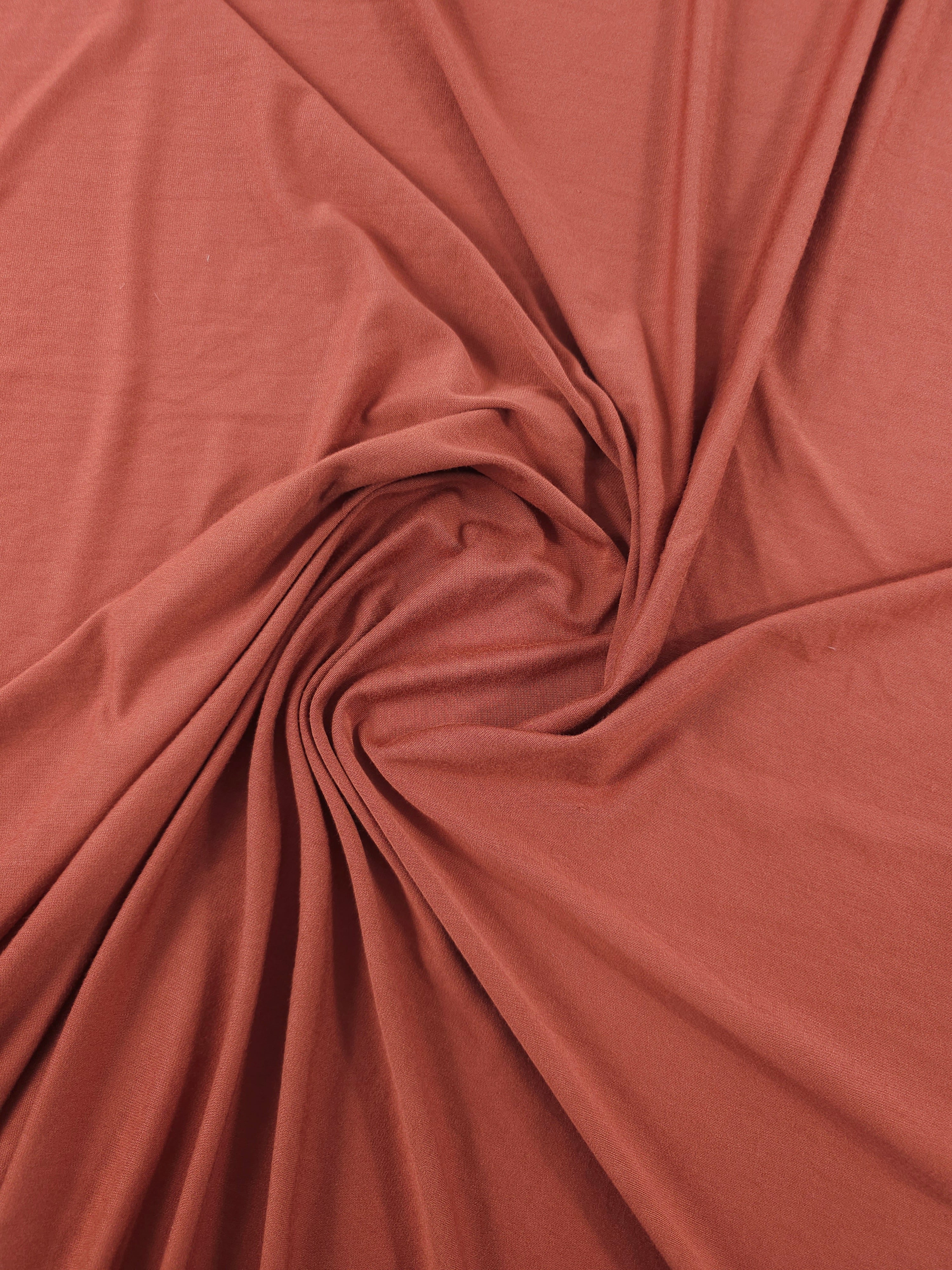 Terracotta Organic Bamboo Cotton Jersey