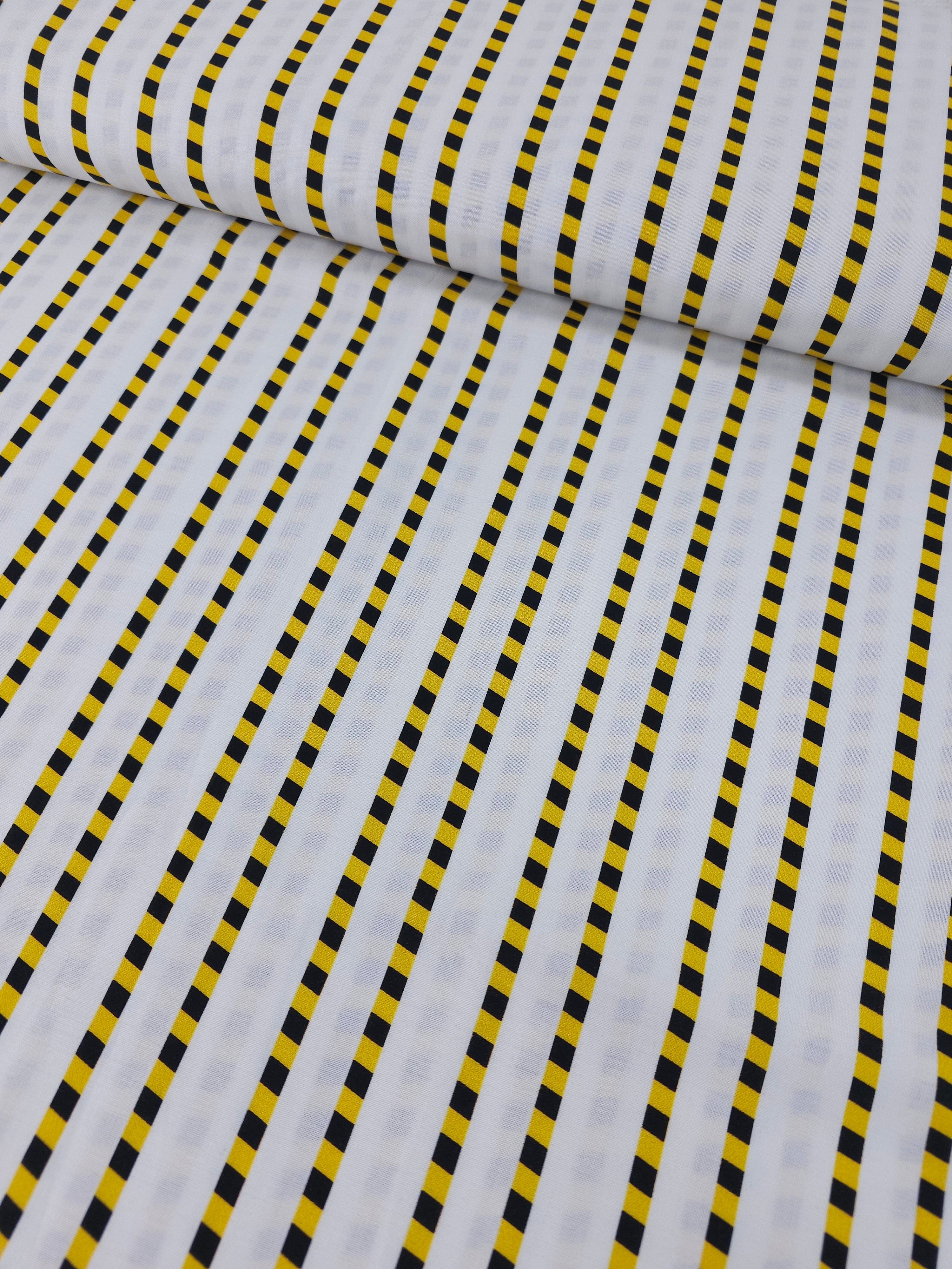 Taxi Stripe 100% Cotton
