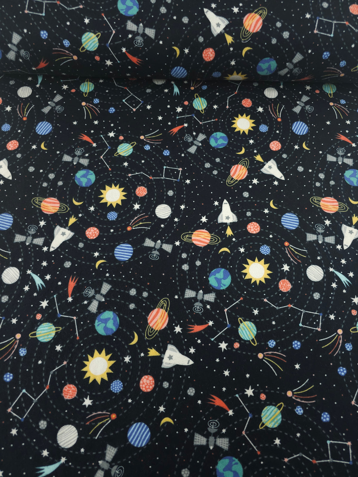 Solar System Lightweight Flannel Cotton - Robert Kaufman