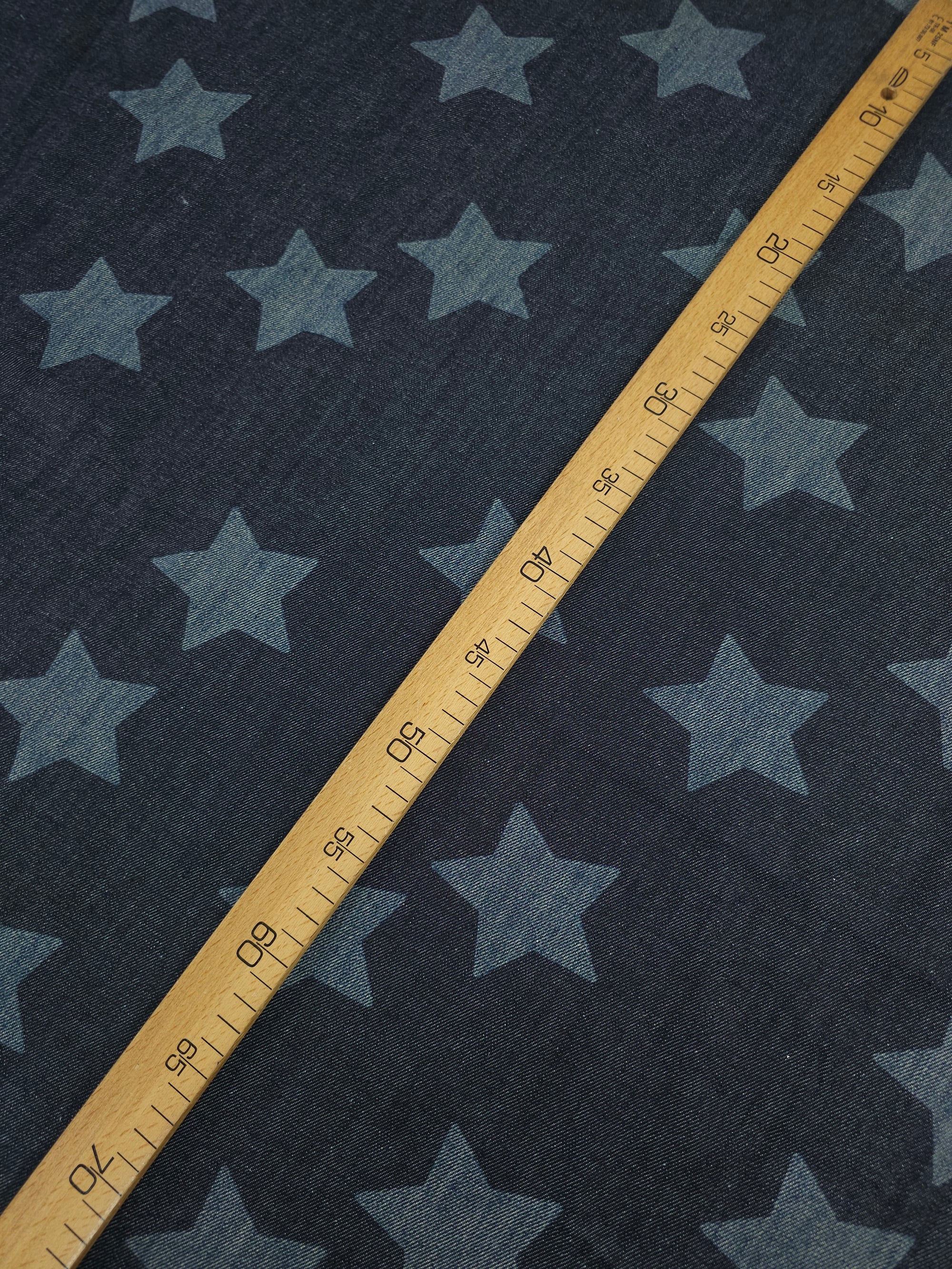 Abstract Irregular Star Denim