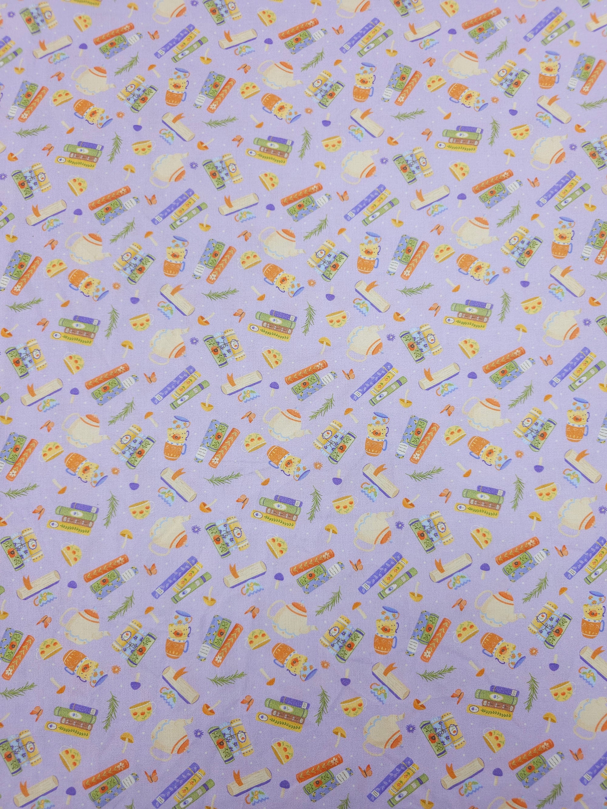 Cottage Tea And Toadstools 100% Cotton