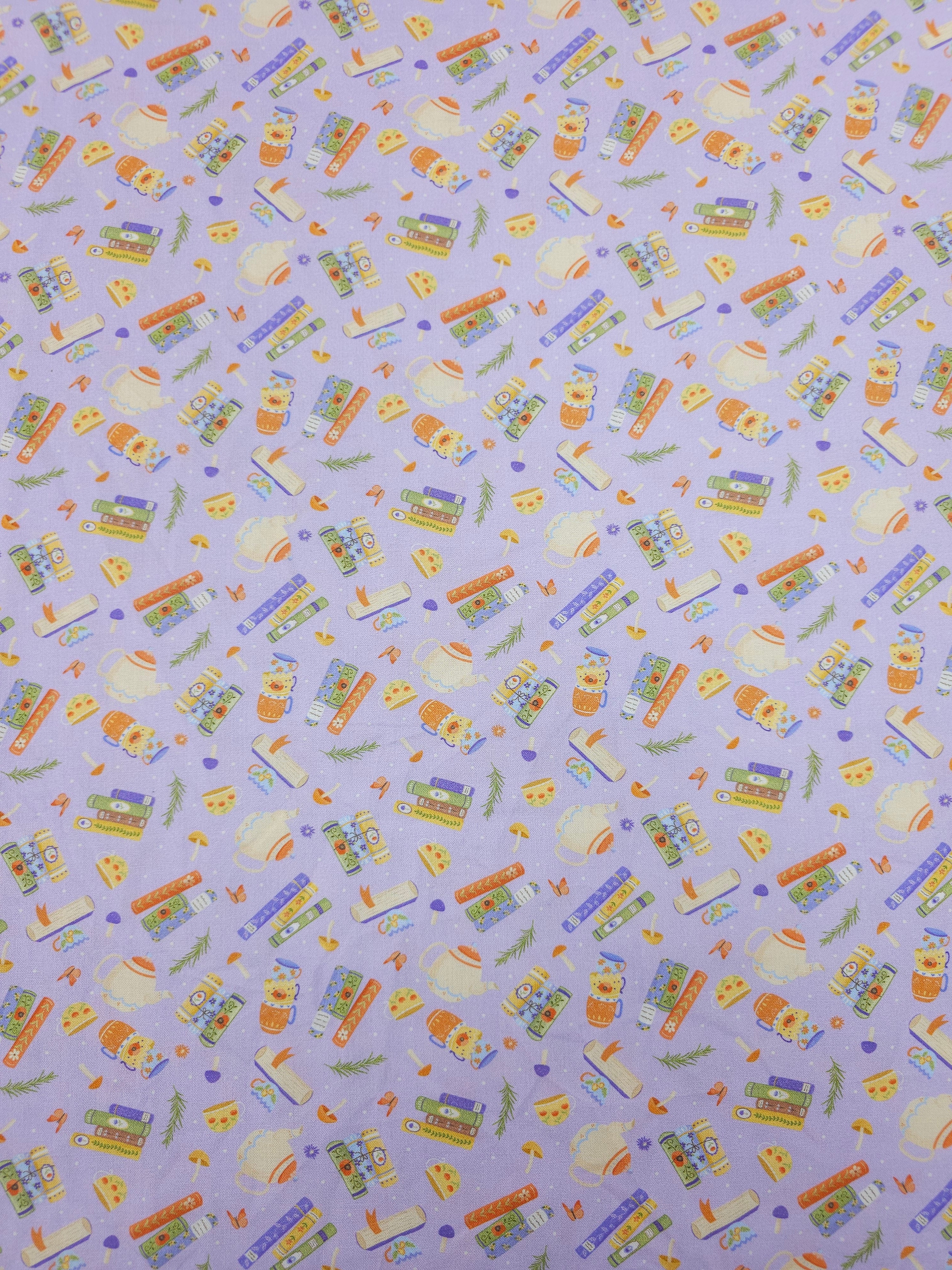 Cottage Tea And Toadstools 100% Cotton