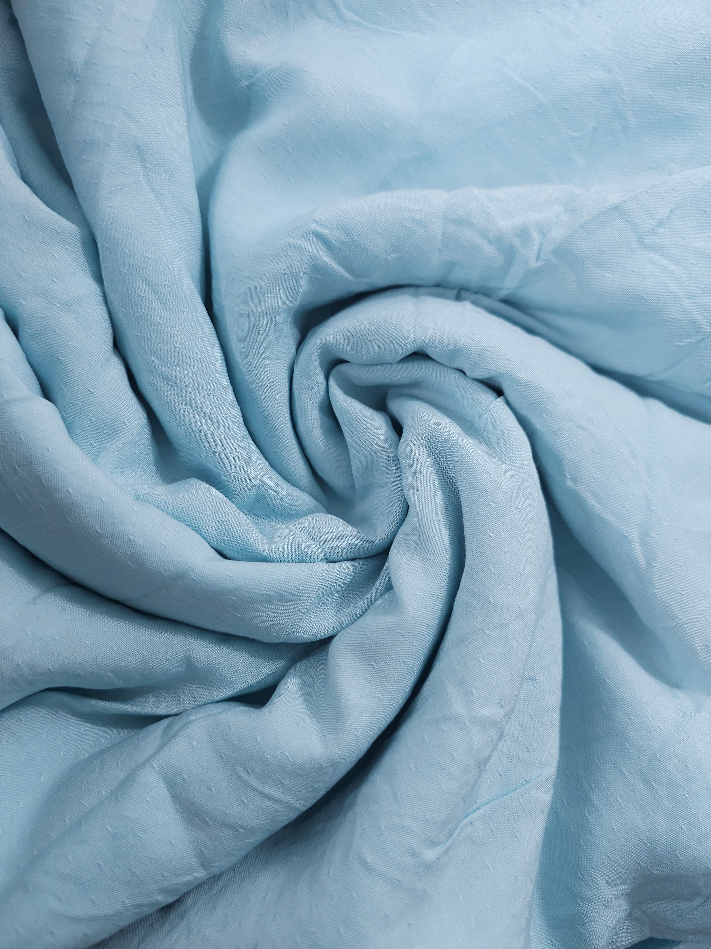 Blue Viscose Dobby - 3.6m Piece