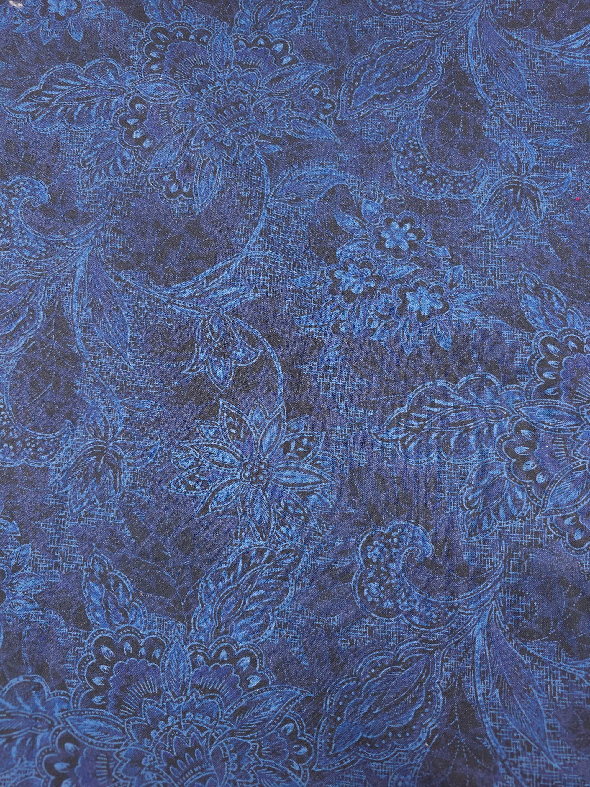 Indigo Navy Majestic Paisley 100% Cotton 118” *EXTRA WIDE*