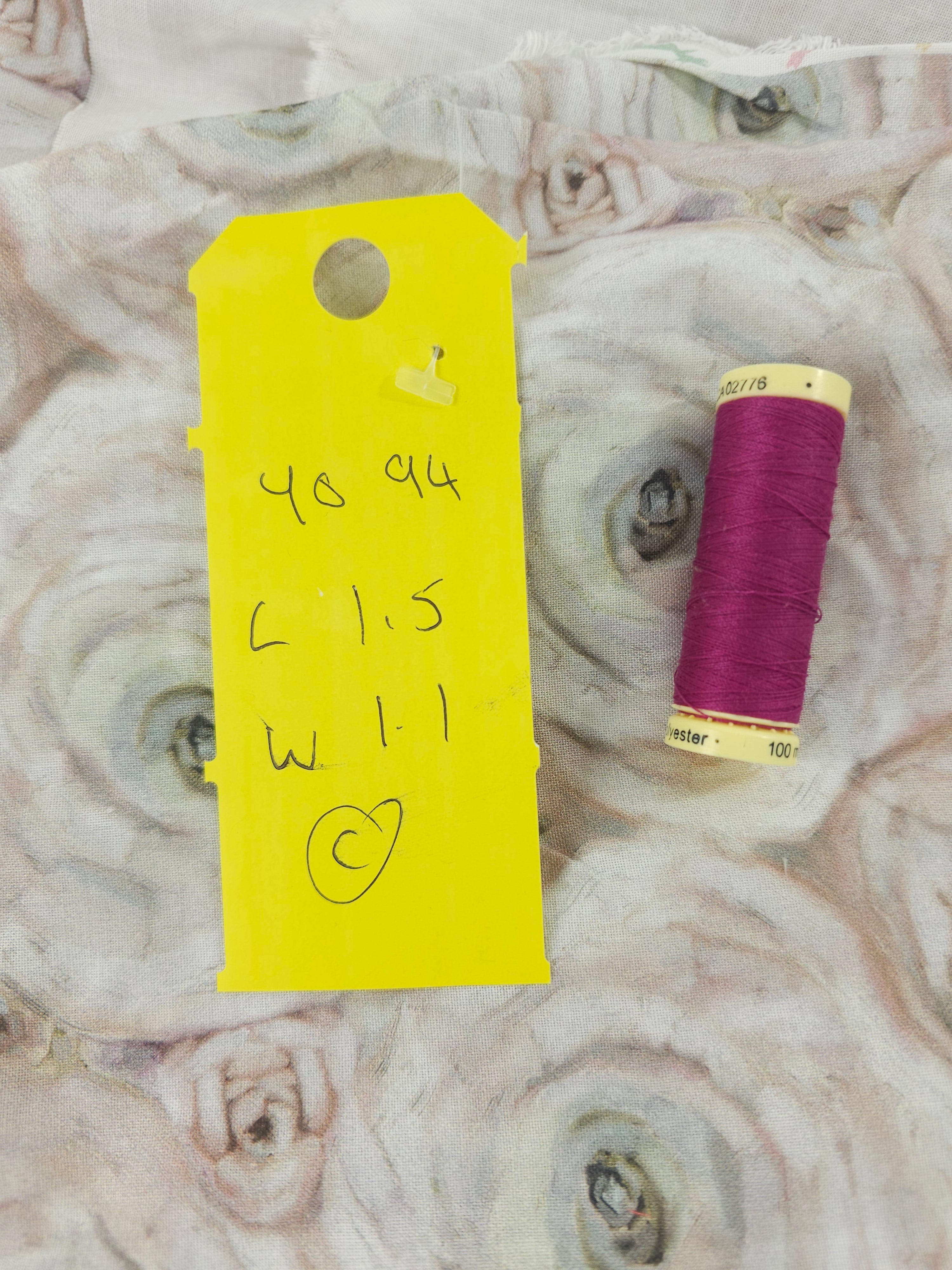 Light rose Cotton- 1.5m piece