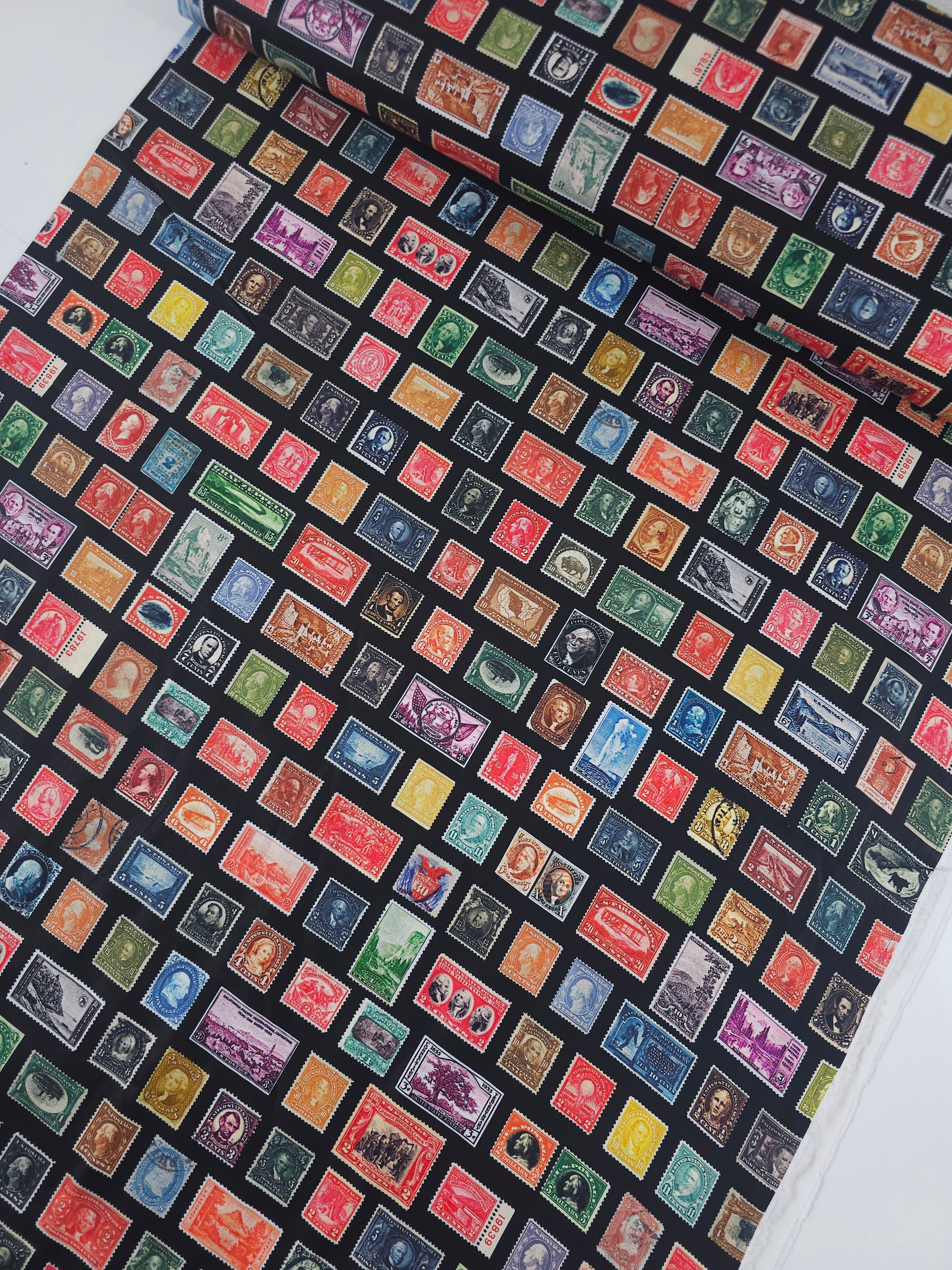 Retro Stamp Rarities 100% Cotton - Robert Kaufman