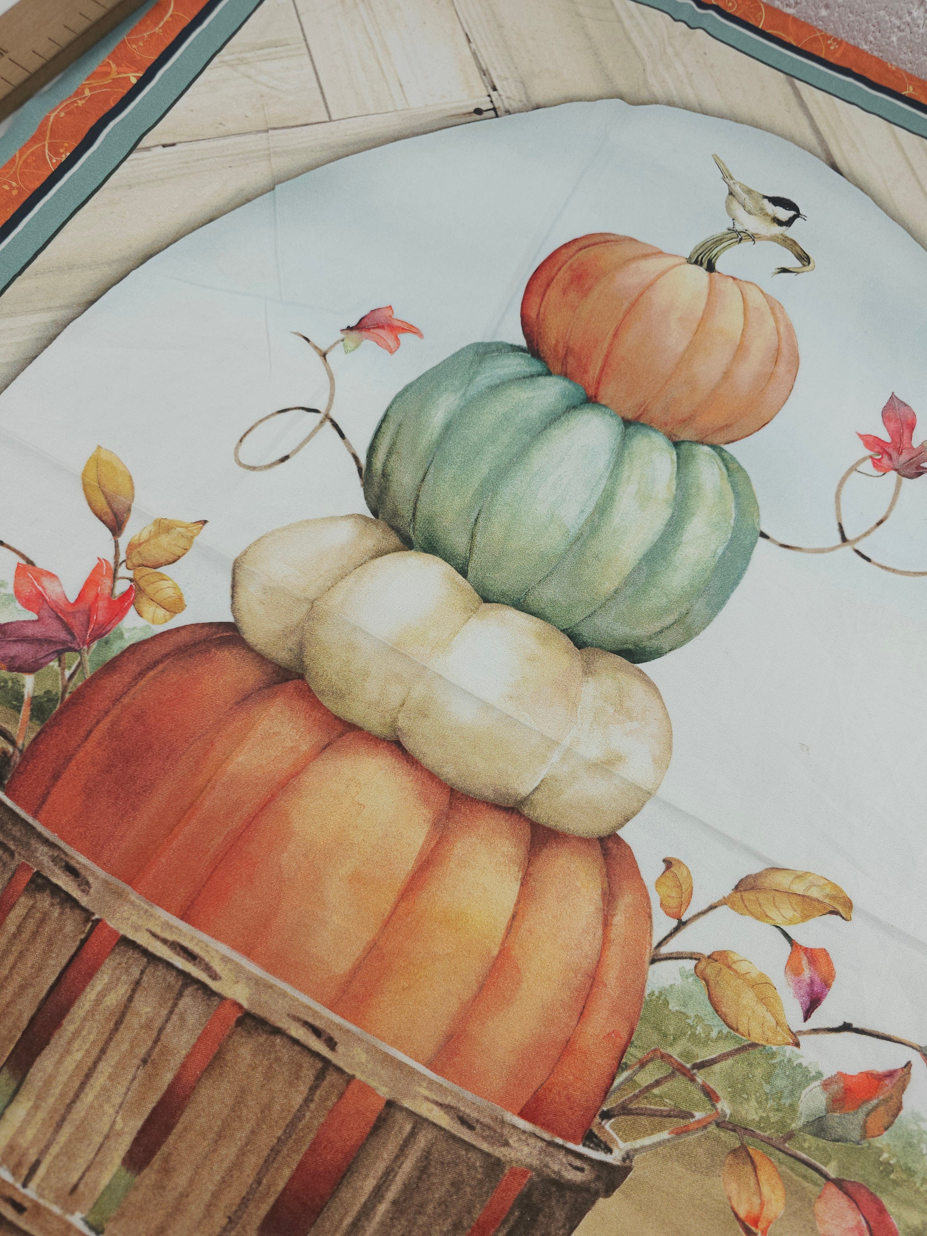 Pumpkin Basket 100% Cotton - 60cm Panel