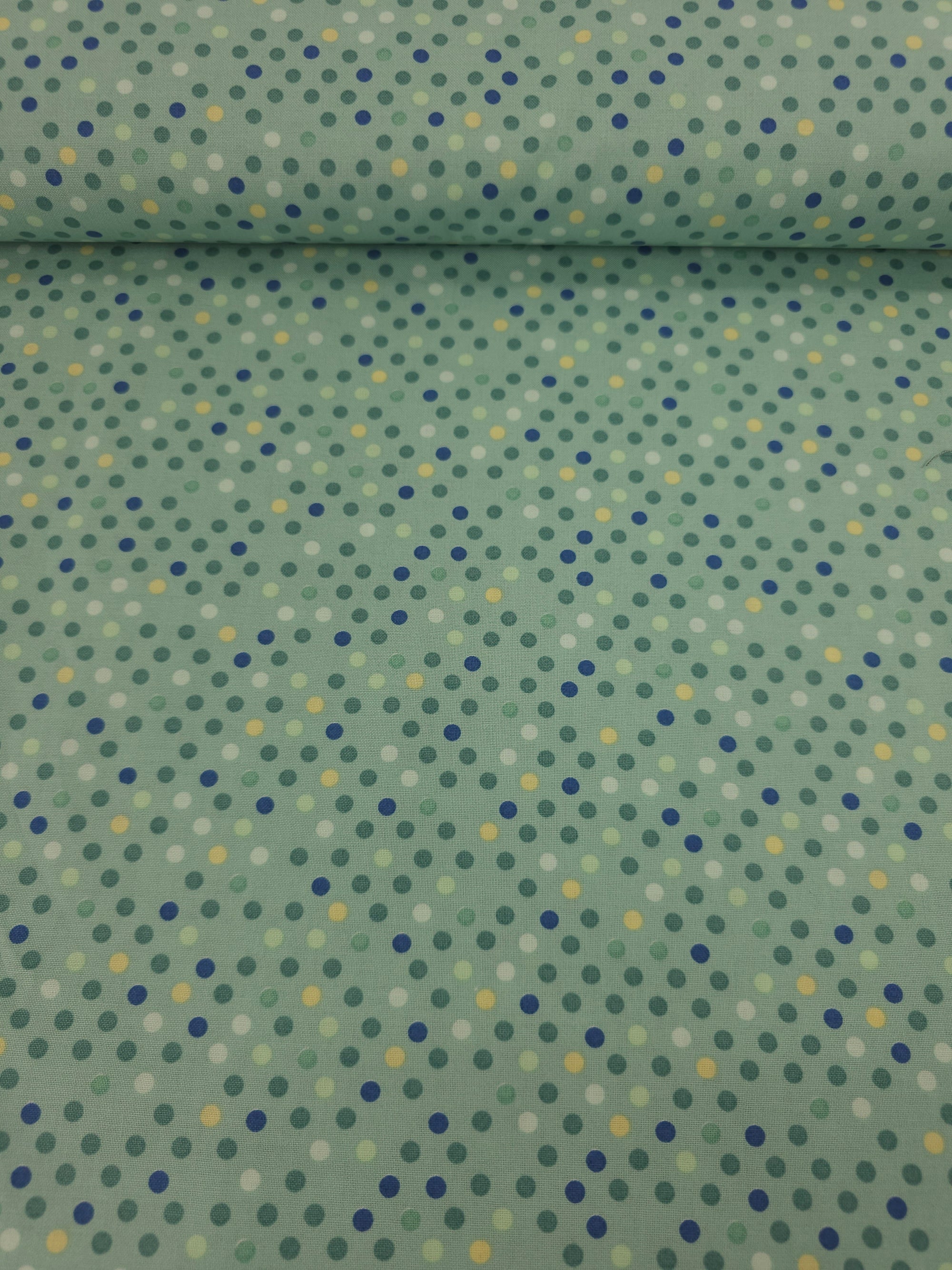 Sage Green Polka Spot 100% Cotton