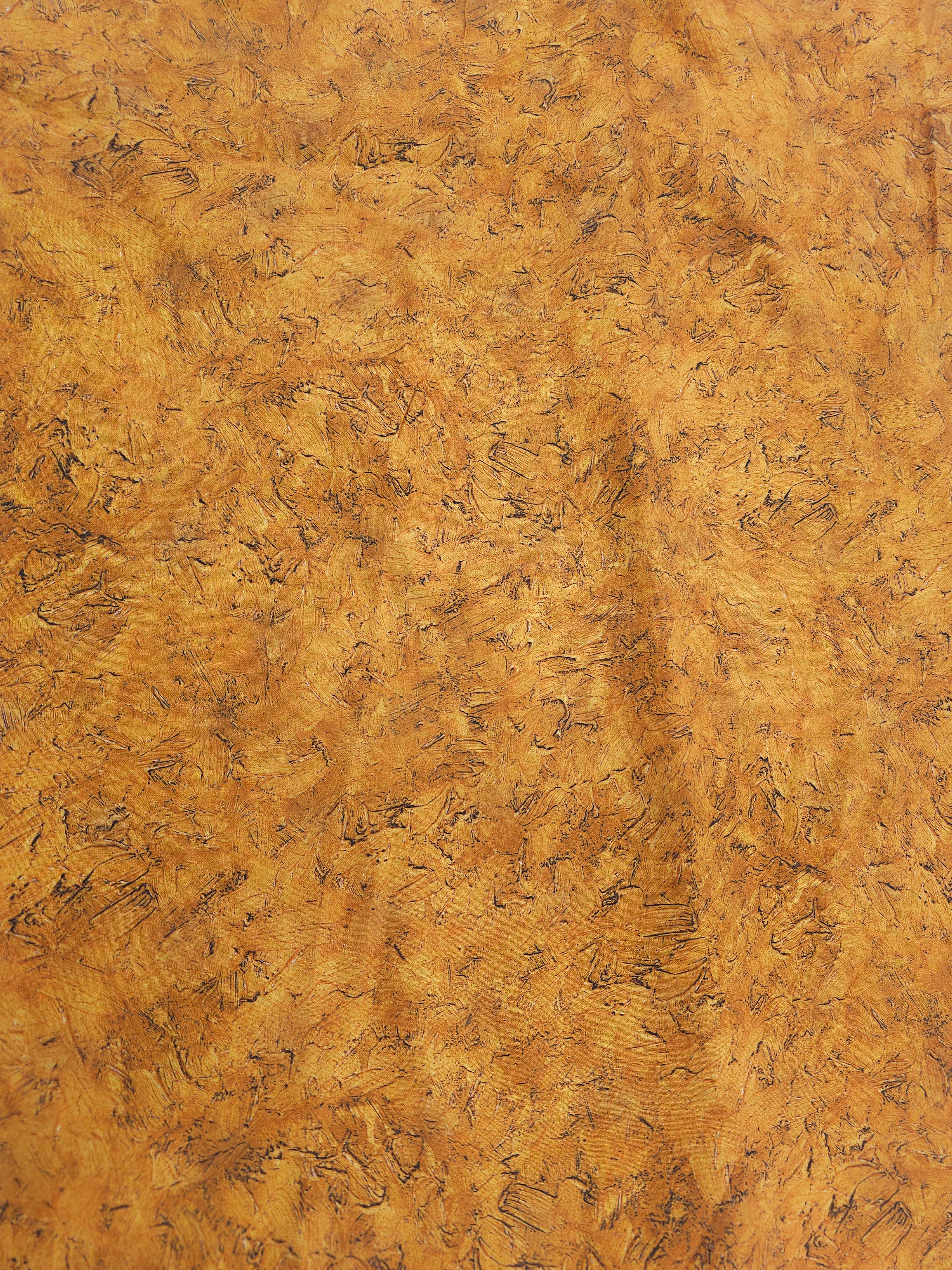 Yellow ochre paint Cotton- 2.5m piece