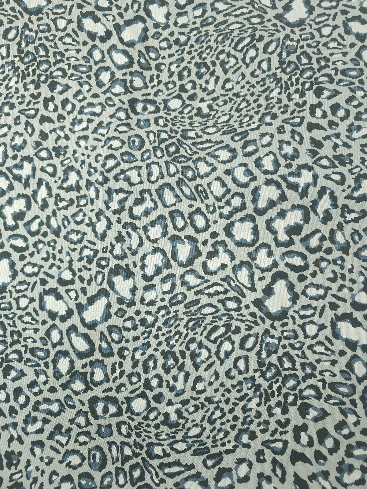 Grey leopard Cotton canvas- 2m piece