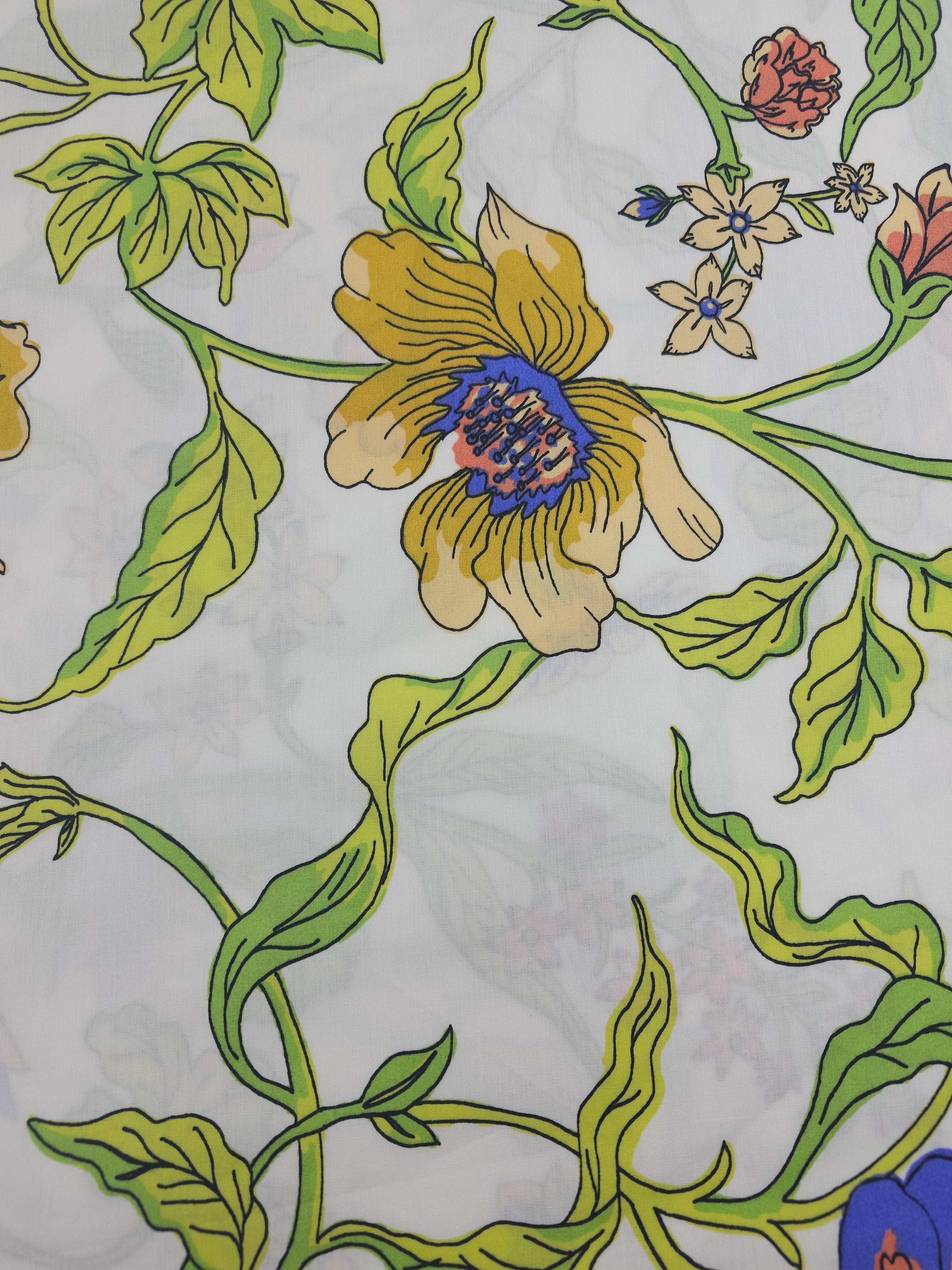 White Floral Vine 100% Cotton 102” - Urban Outfitters *EXTRA WIDE*