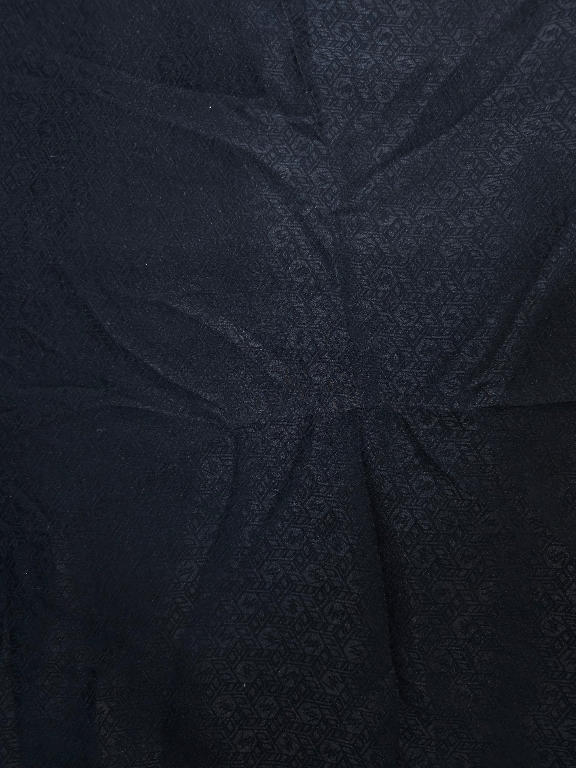 Black Hexagonal Abstract Poly Lining - 1.6m Piece