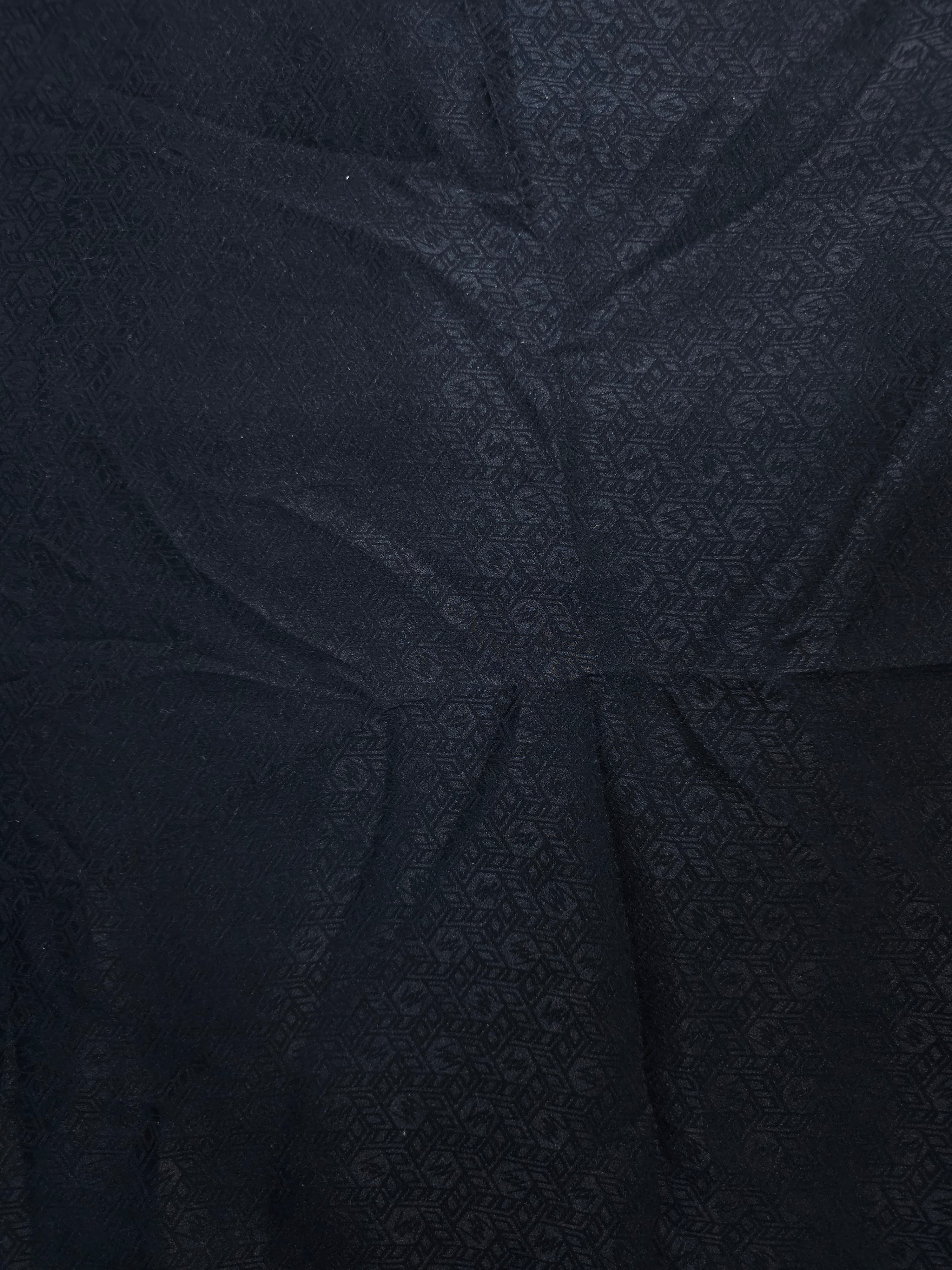 Black Hexagonal Abstract Poly Lining - 1.6m Piece