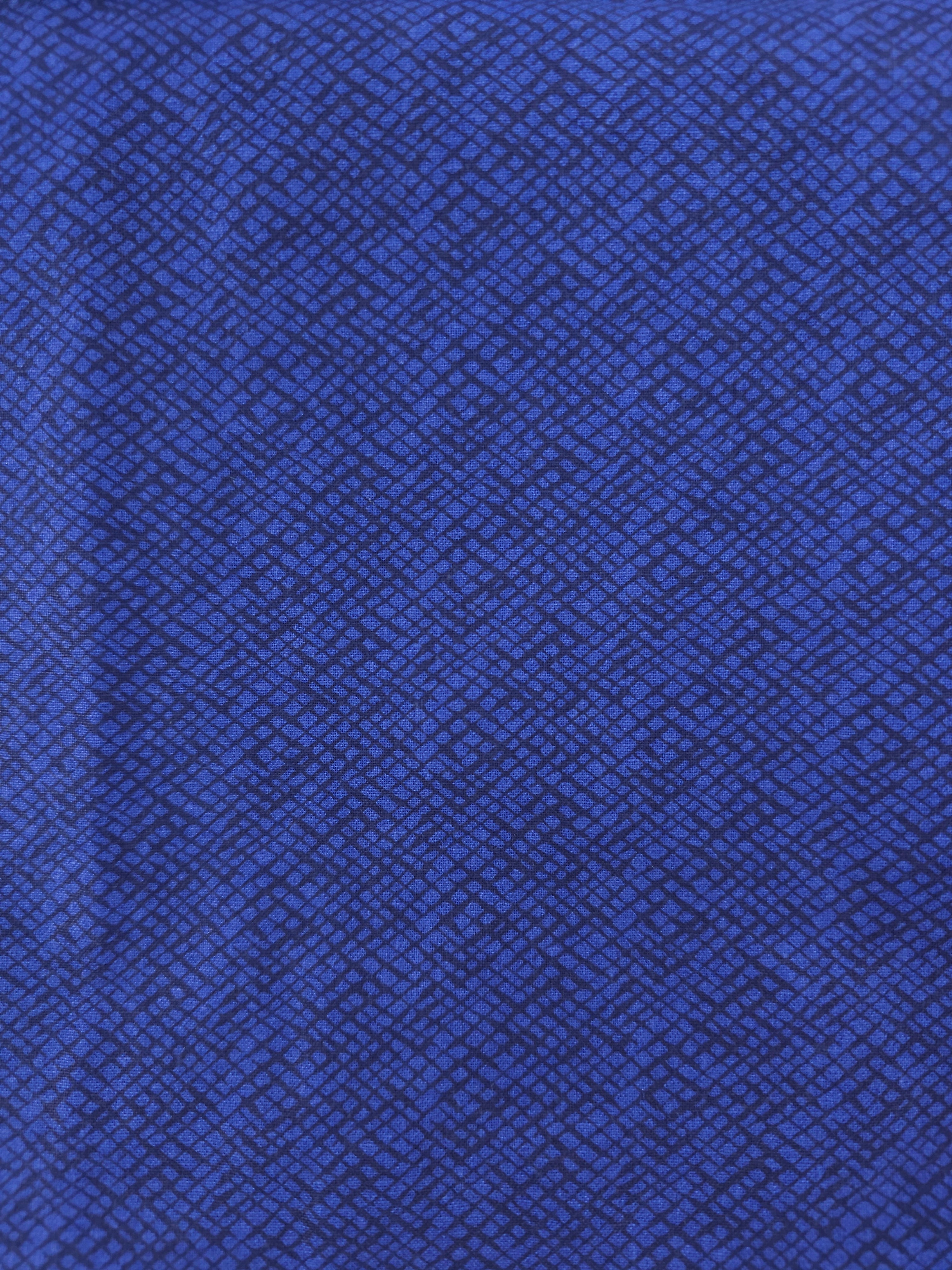 Navy shade grid Cotton- 0.9m piece