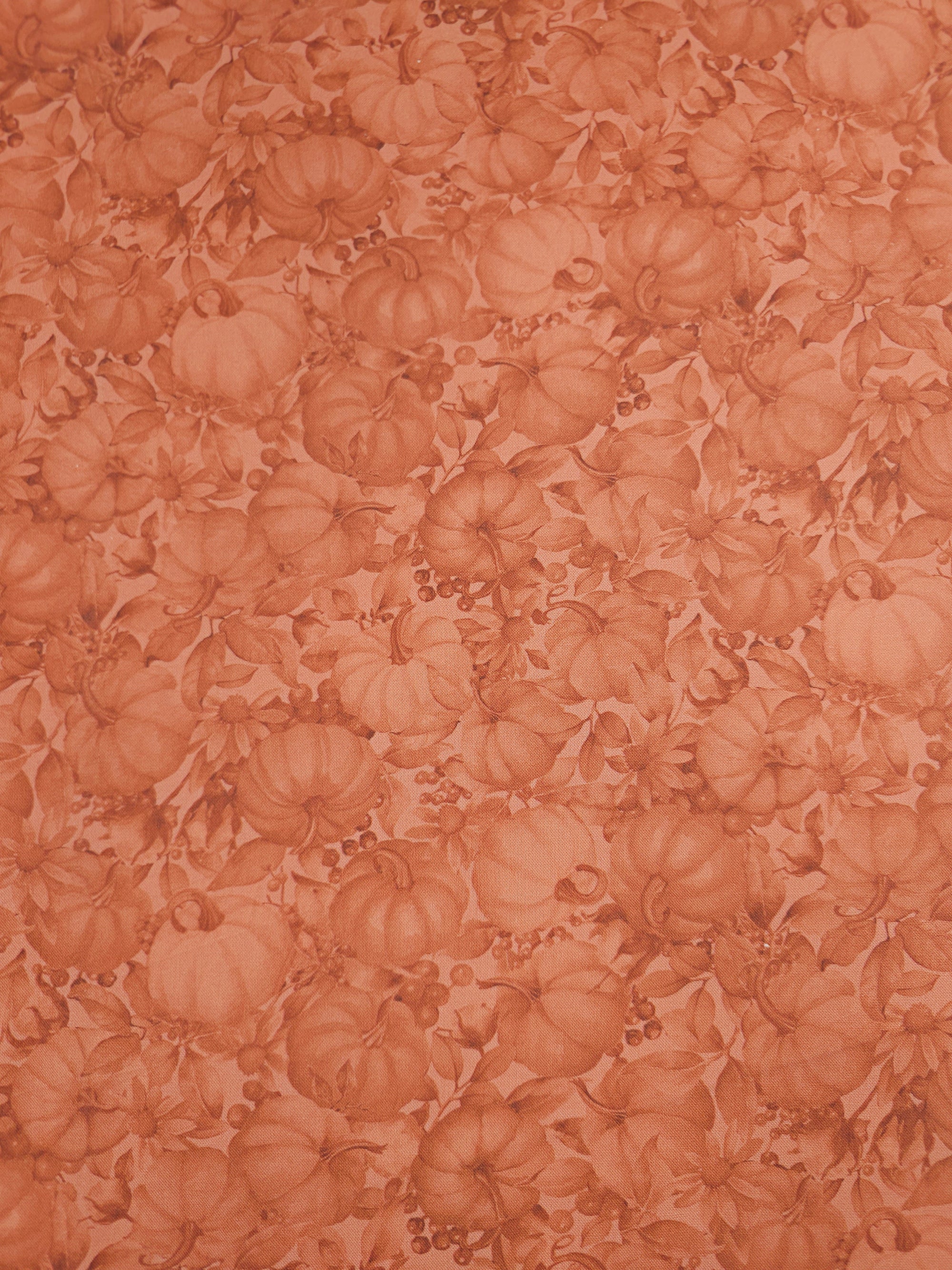 Rusty Orange Pumpkin Patch 100% Cotton