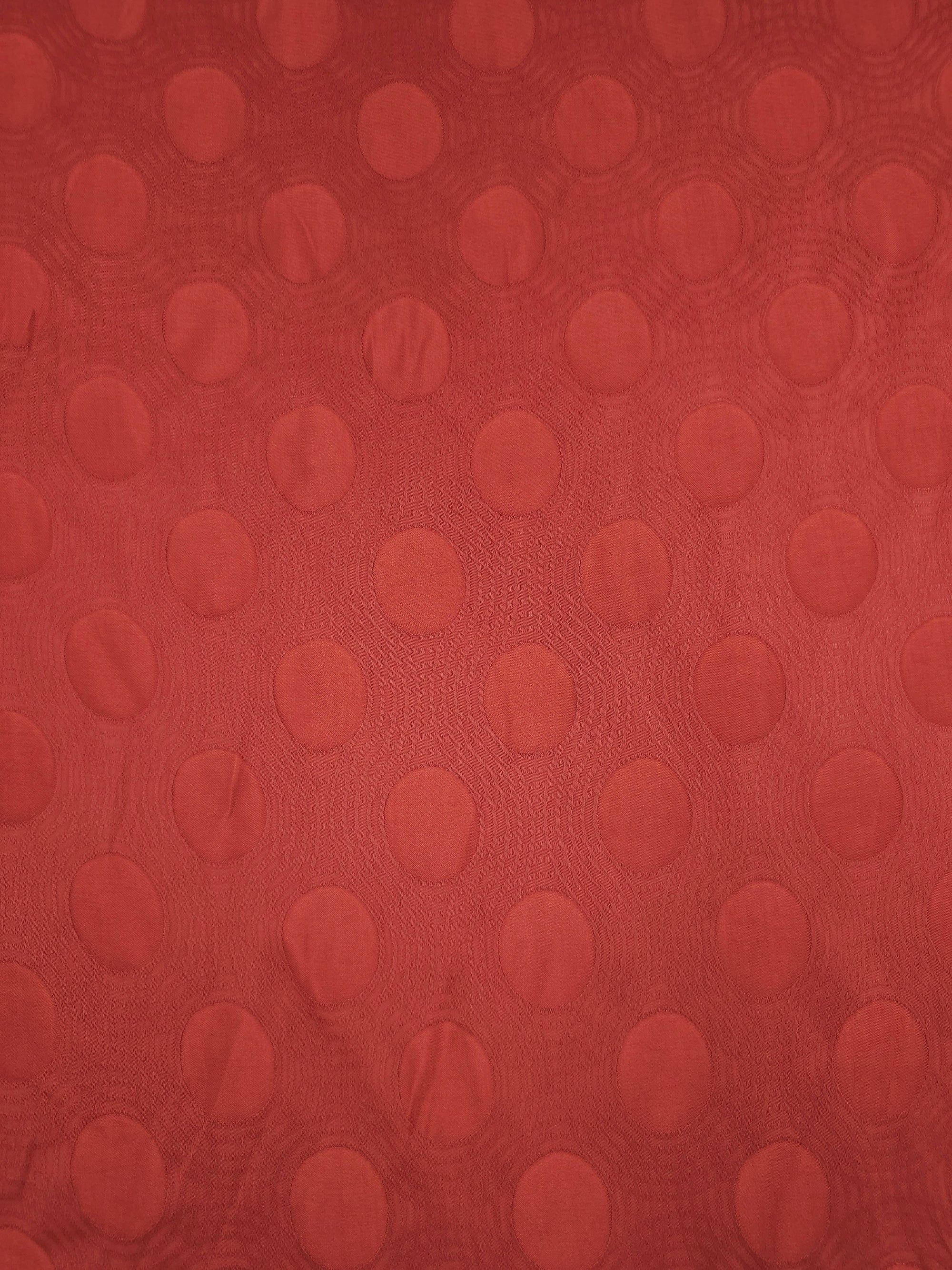 Rustic Brick Circle Chain Satin Jacquard