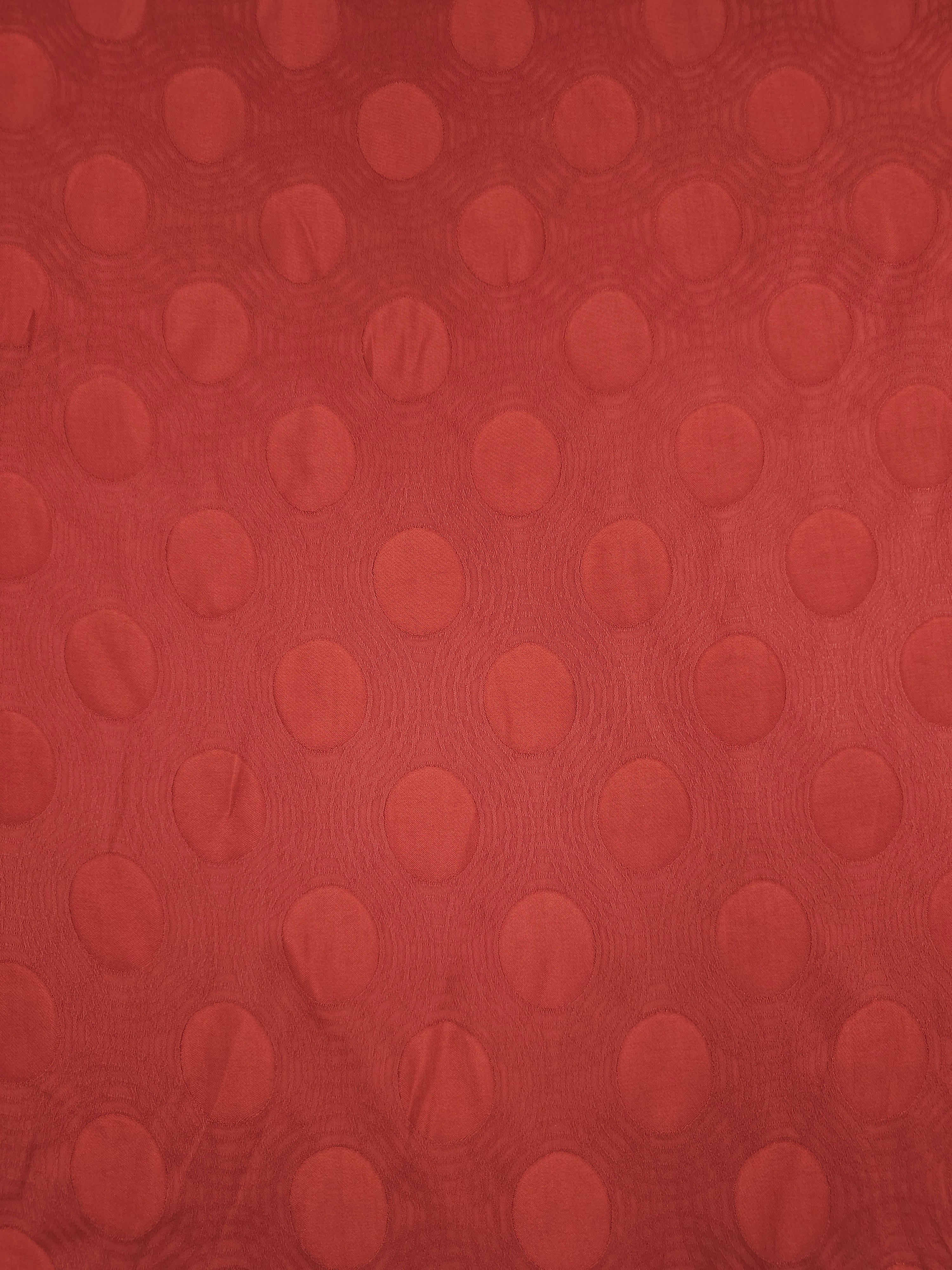 Rustic Brick Circle Chain Satin Jacquard