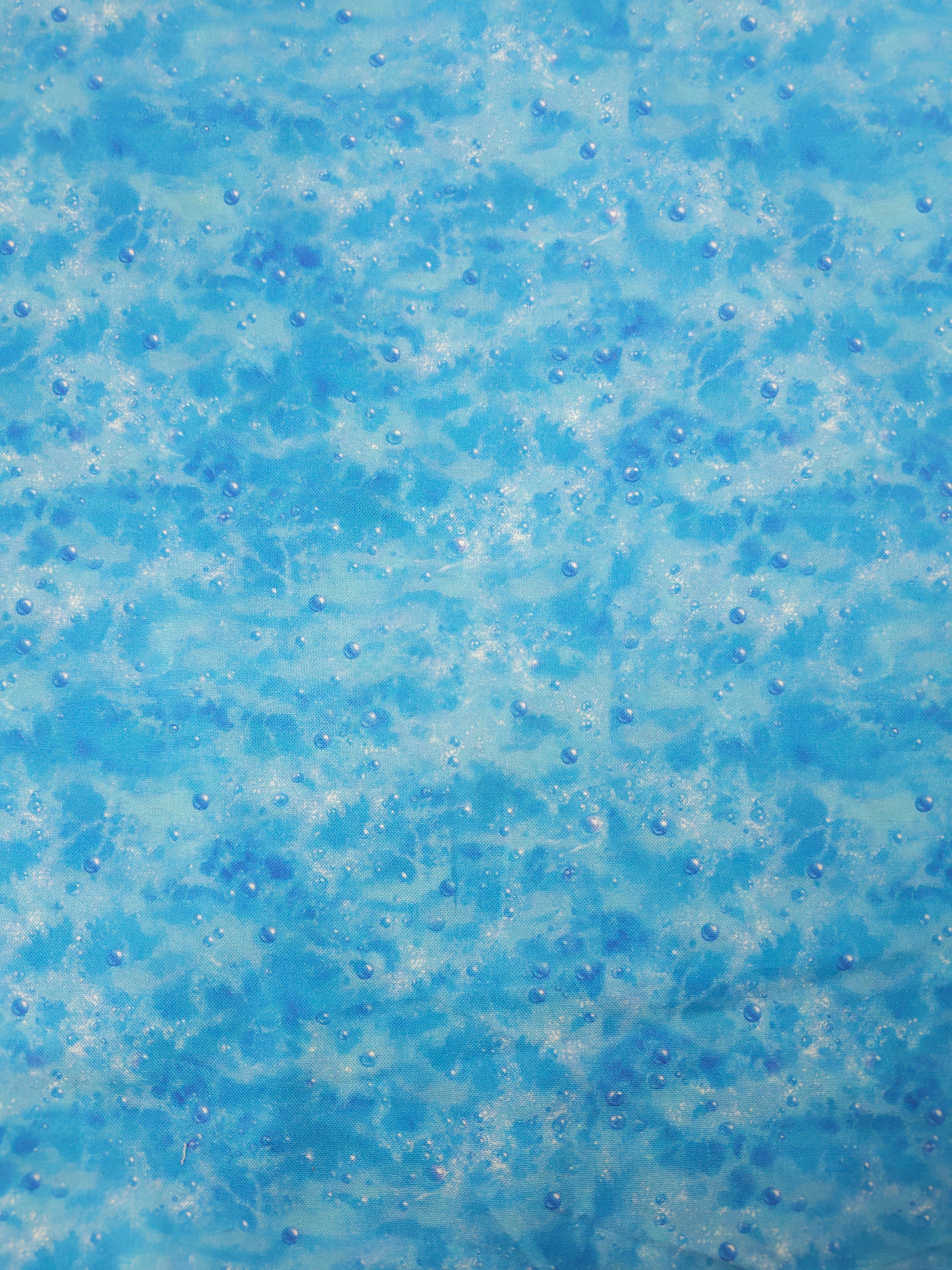 Blue Bubble Waters 100% Cotton