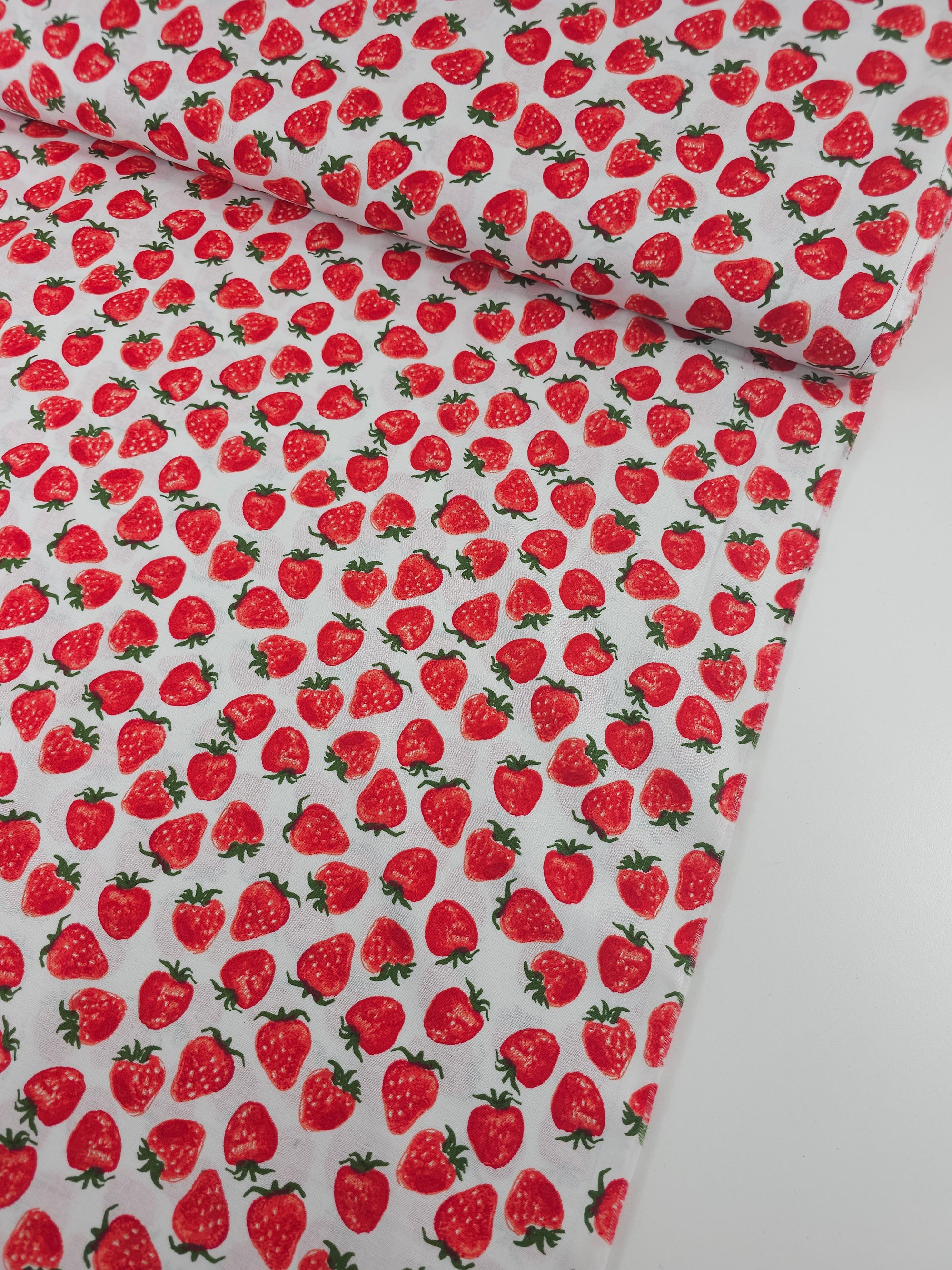 Red/White Strawberry 100% Cotton