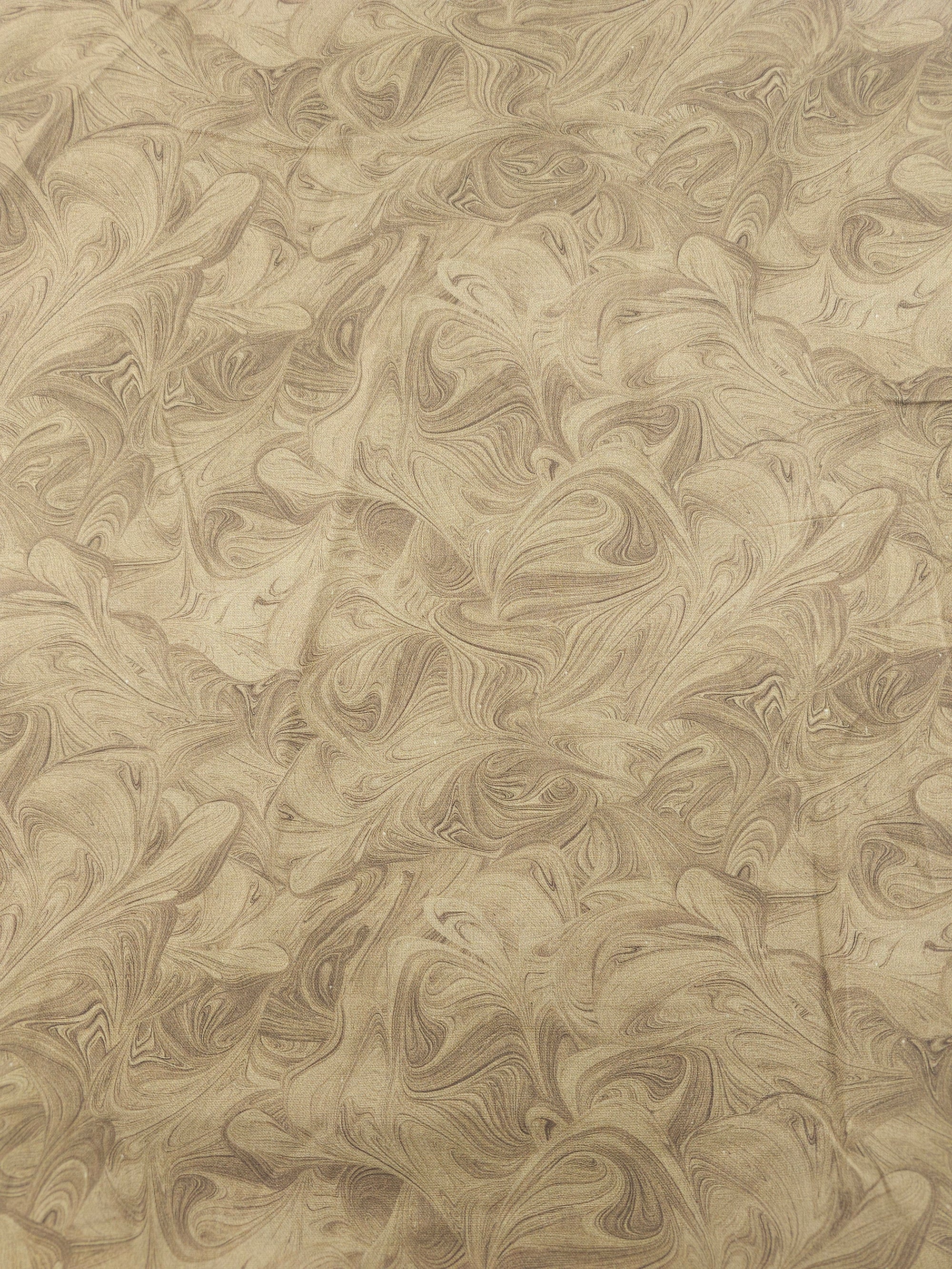 Taupe swirl Cotton - 1.3m piece