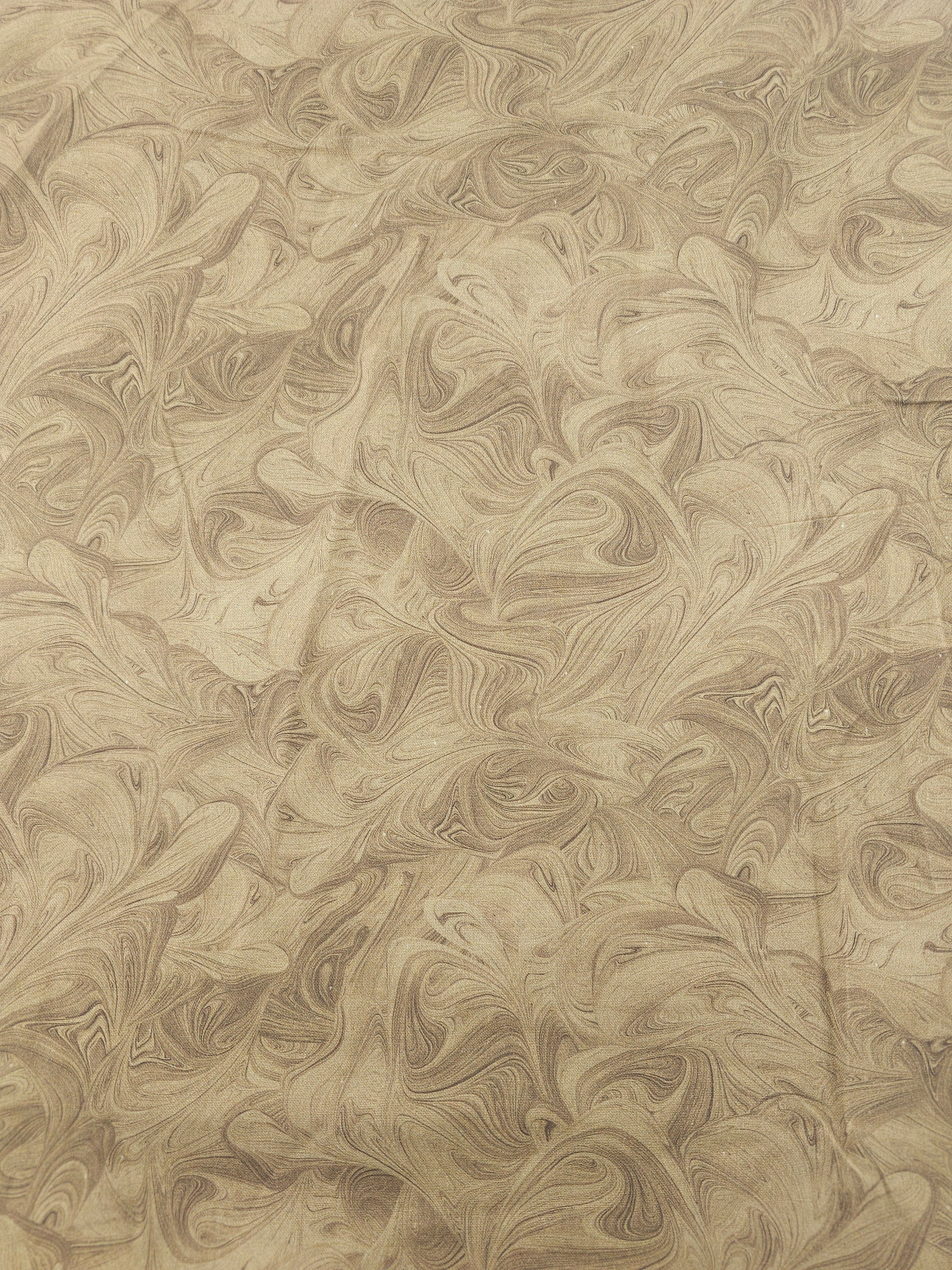 Taupe swirl Cotton - 1.3m piece