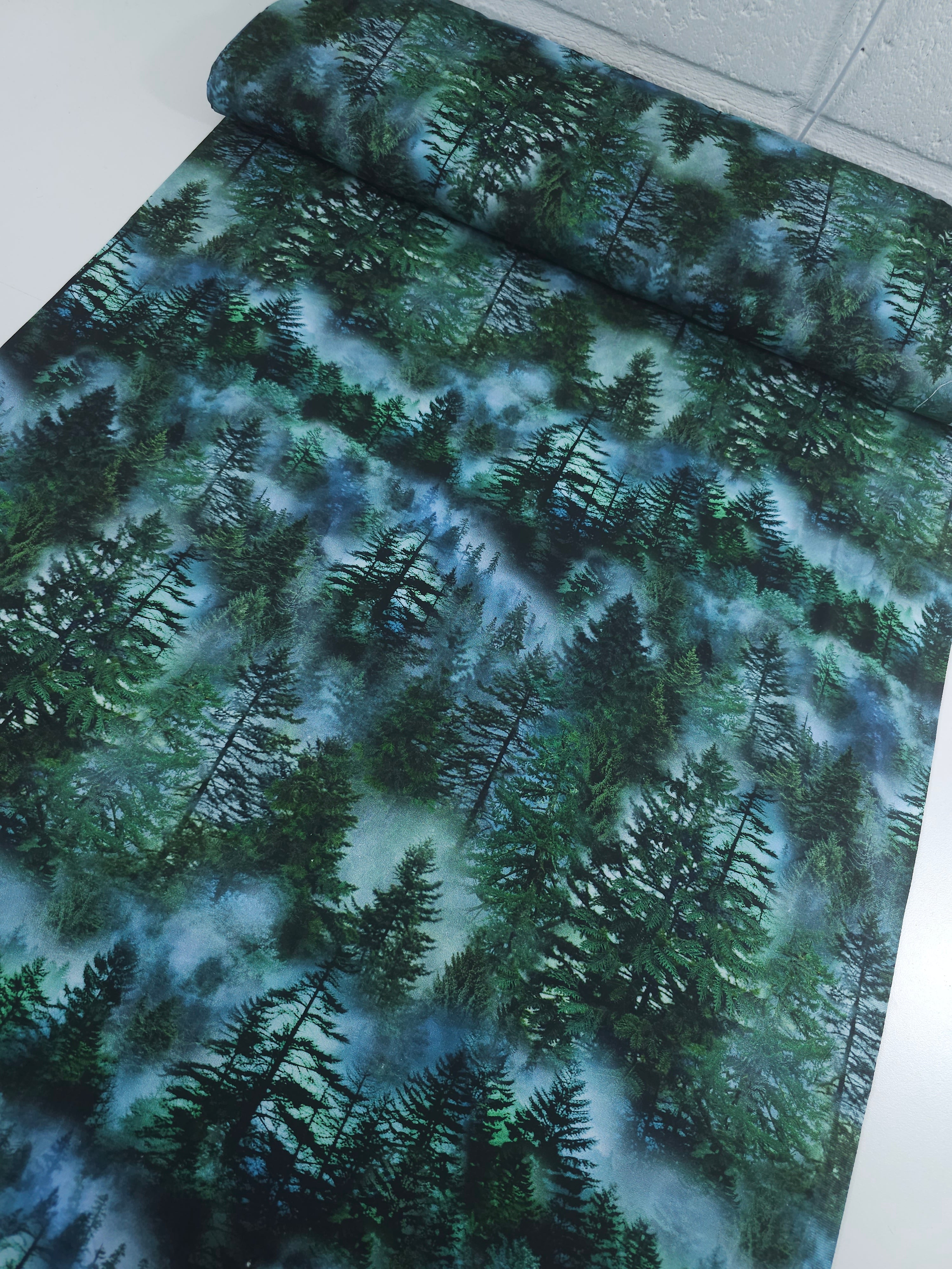 Smokey Forest Trees 100% Cotton